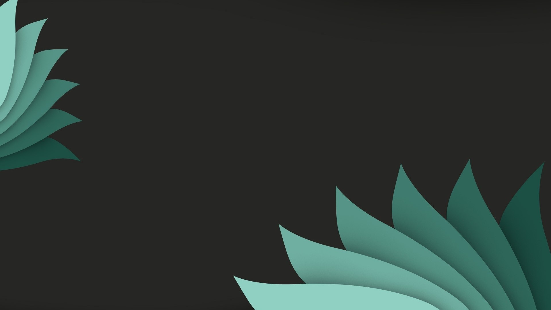 Minimalist abstract teal and dark background HD Wallpaper
