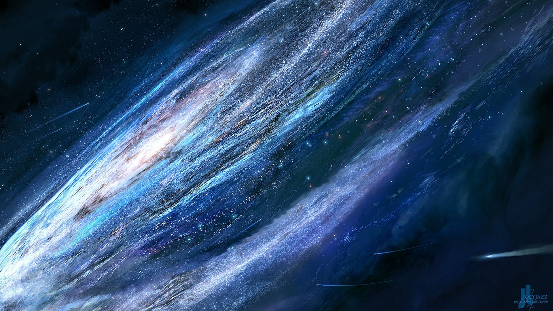 Galaxy with stars and nebulae HD Wallpaper