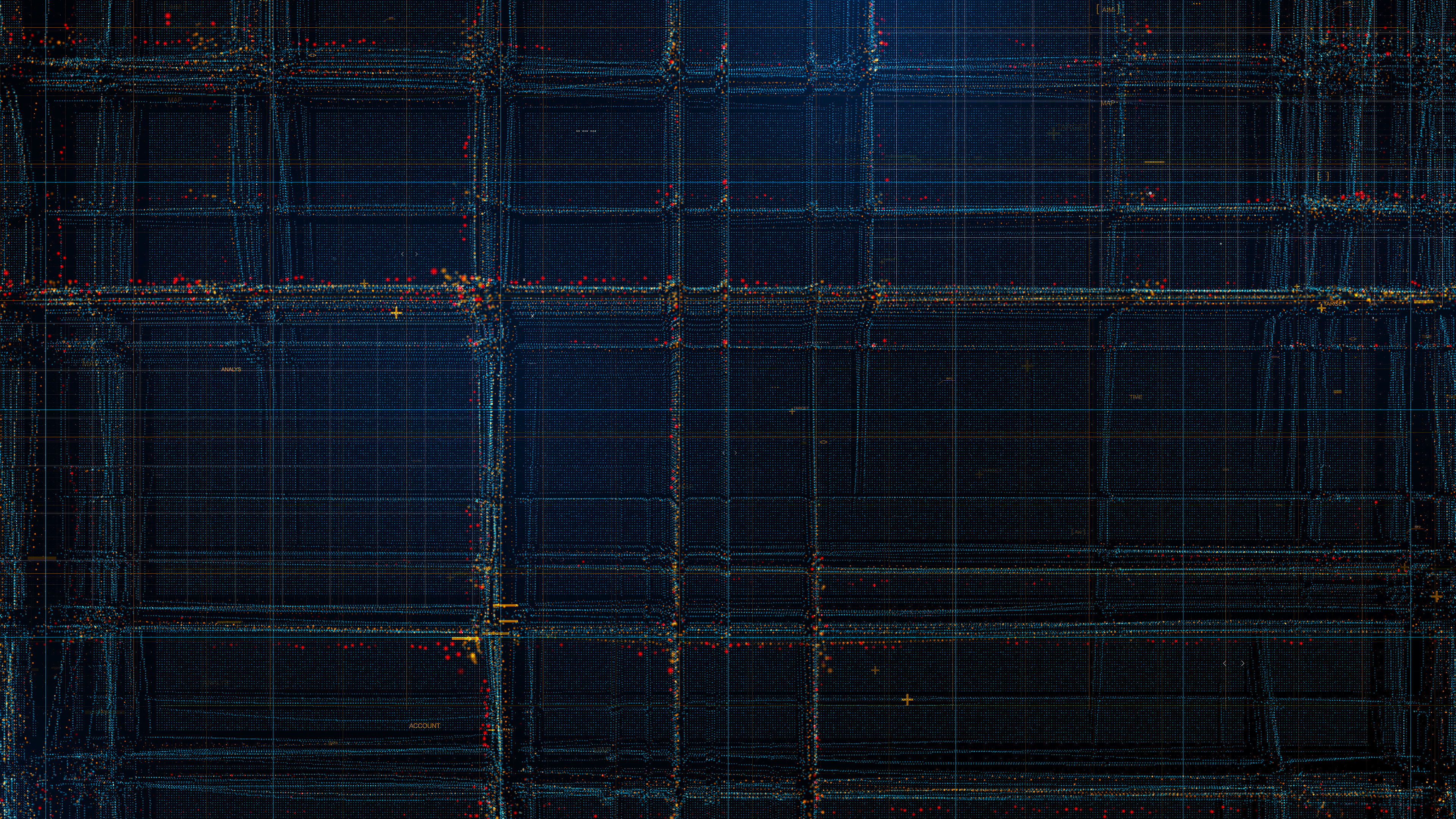 Abstract Grid of Particles and Lines HD Wallpaper
