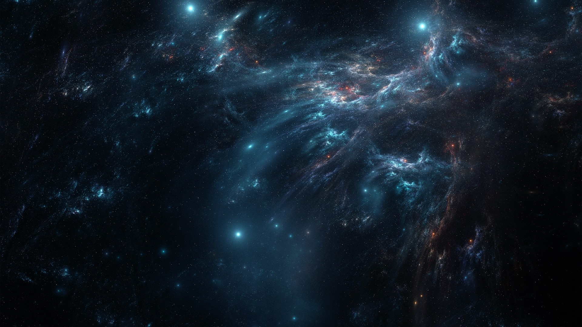Cosmos with stars and nebulae HD Wallpaper