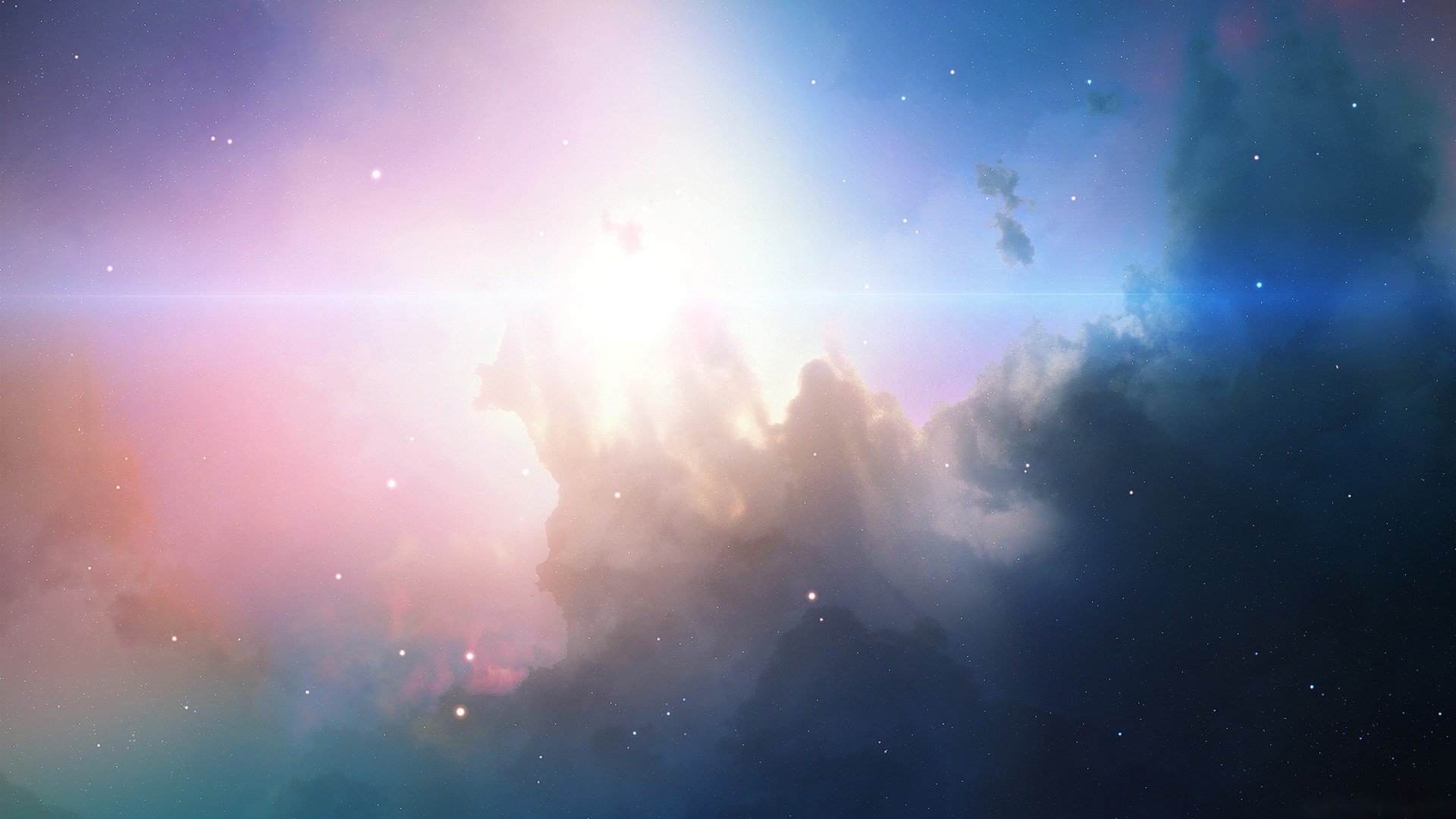 Cosmos with stars and clouds HD Wallpaper