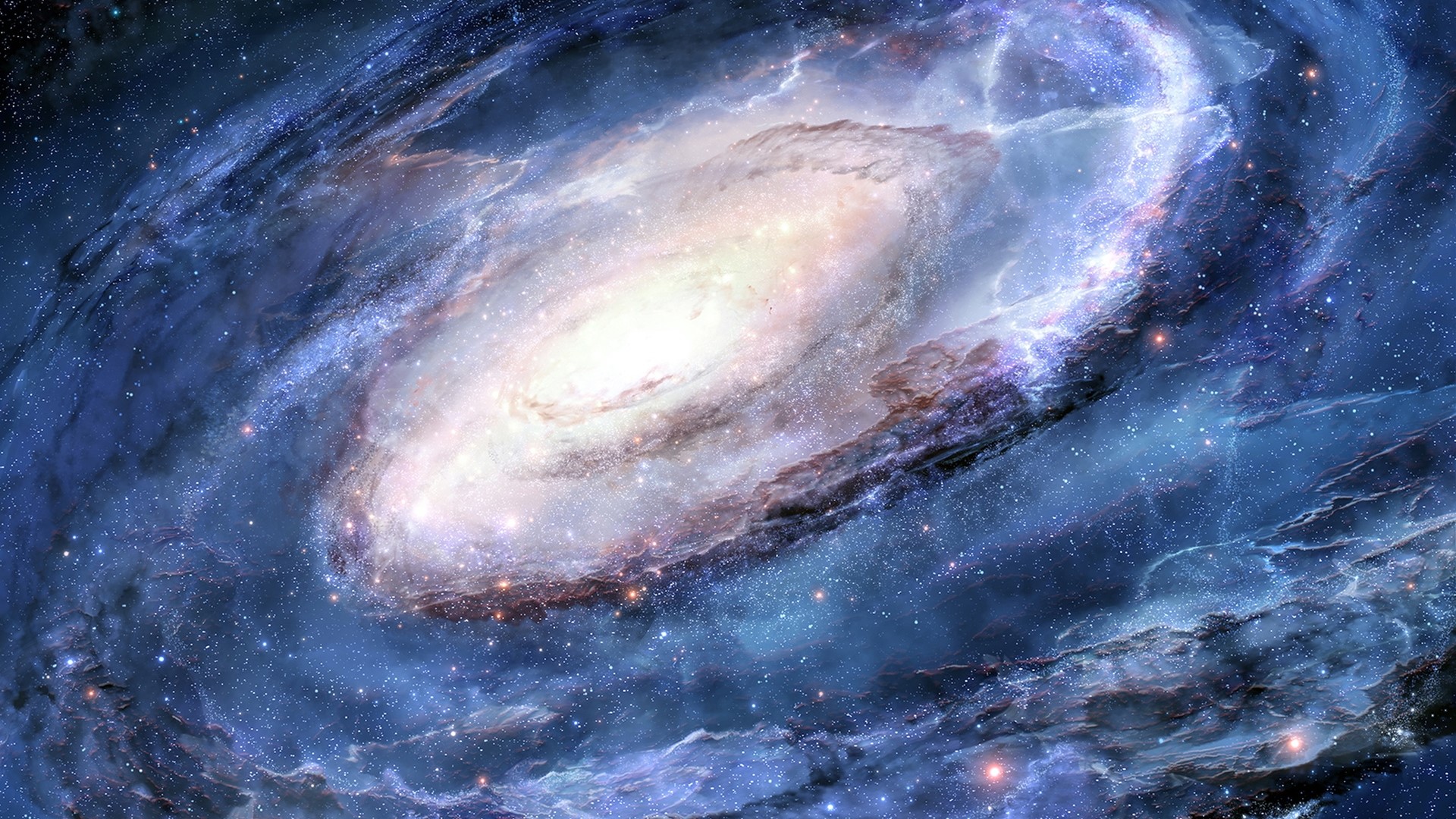 Spiral Galaxy in Deep Space HD Wallpaper