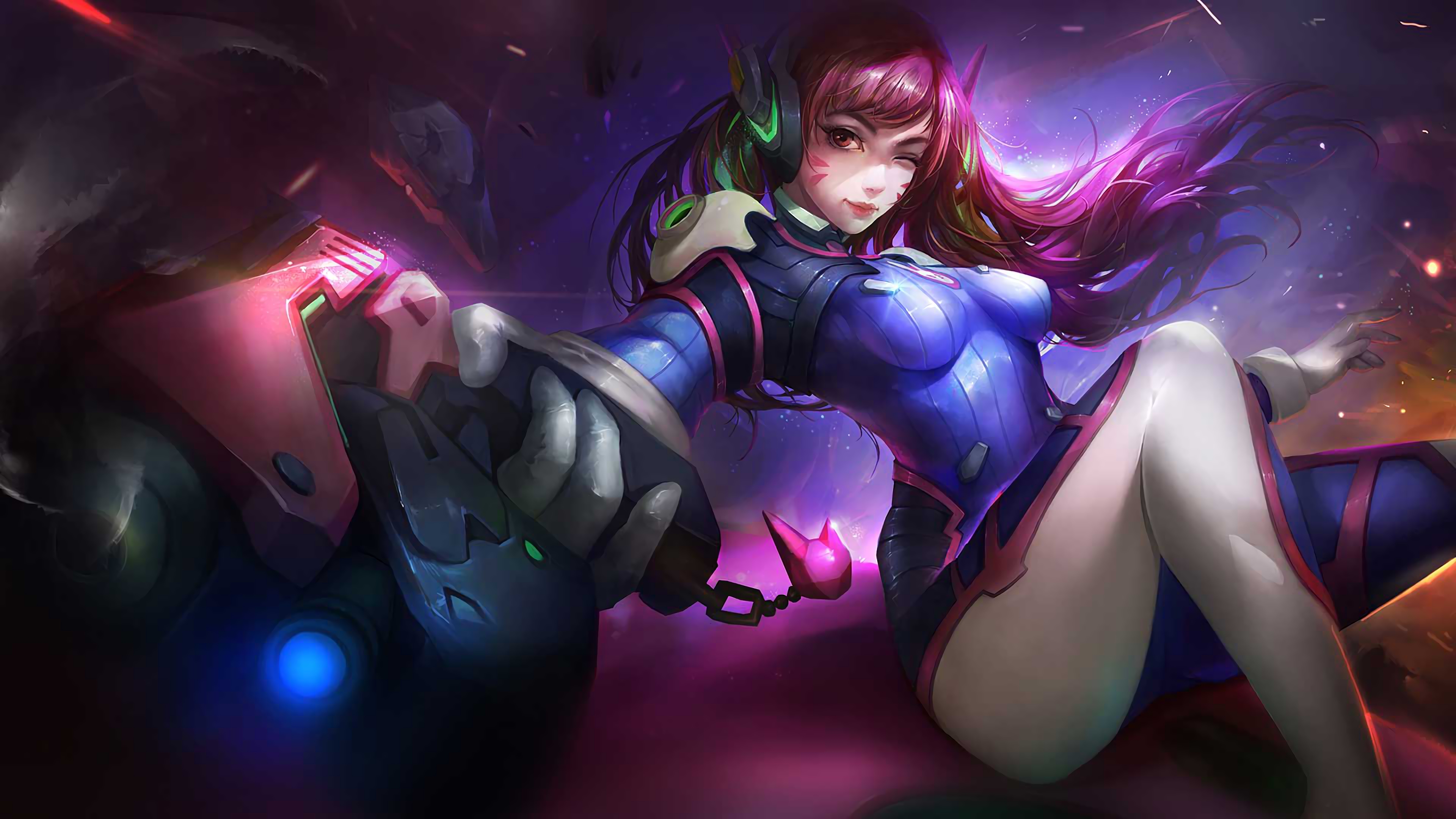 4K D.Va from Overwatch HD Wallpaper