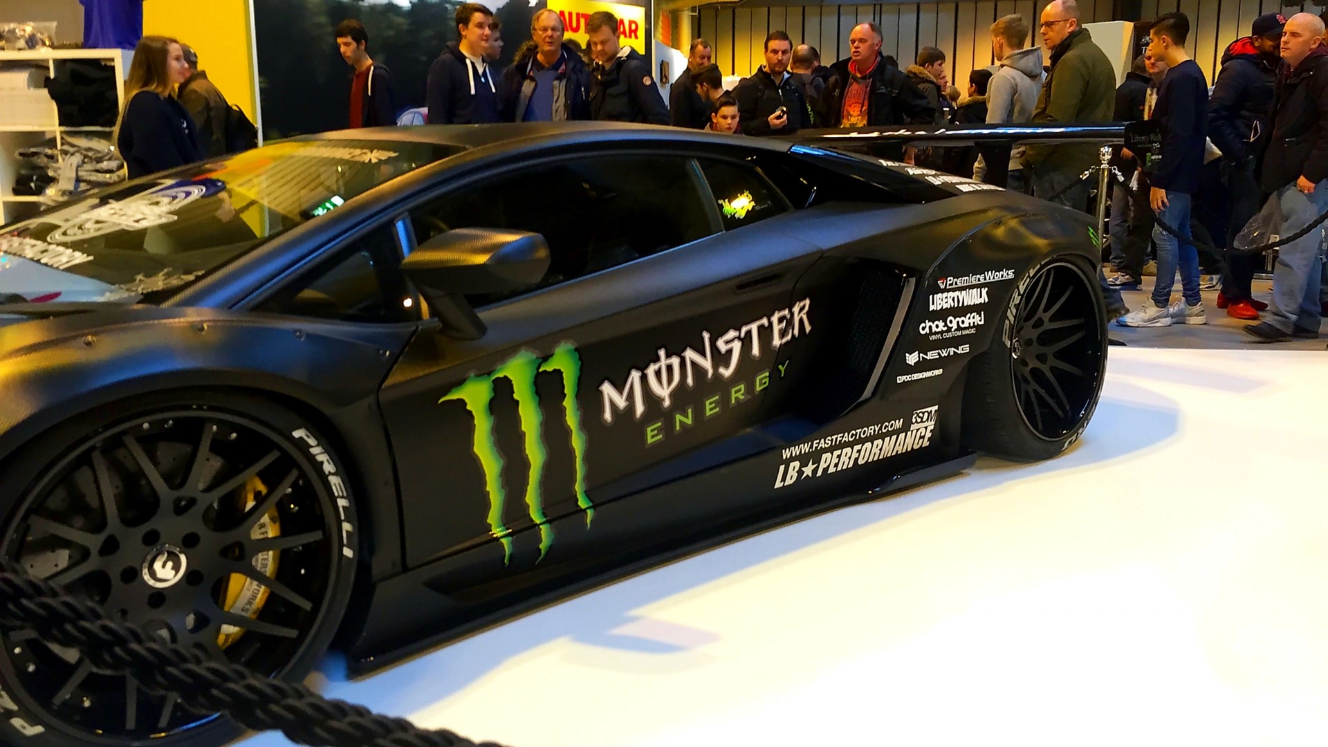 Monster Energy Lamborghini Aventador HD Wallpaper