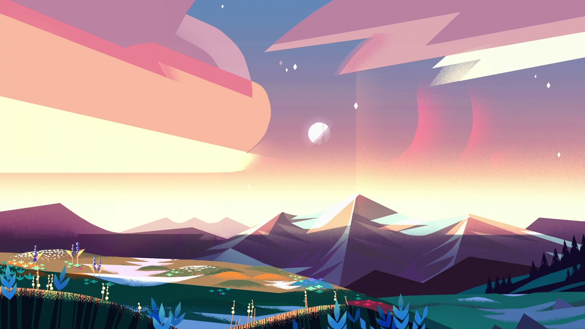 Steven Universe Landscape HD Wallpaper