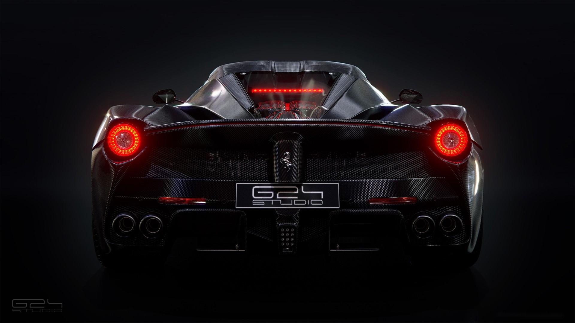 Ferrari LaFerrari Aperta rear view HD Wallpaper