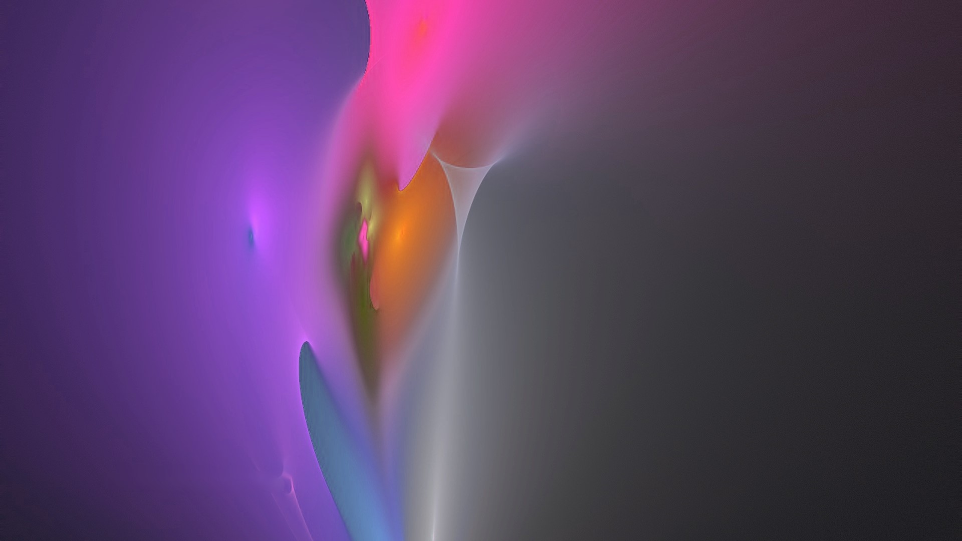 Abstract fractal art with purple and pink hues HD Wallpaper