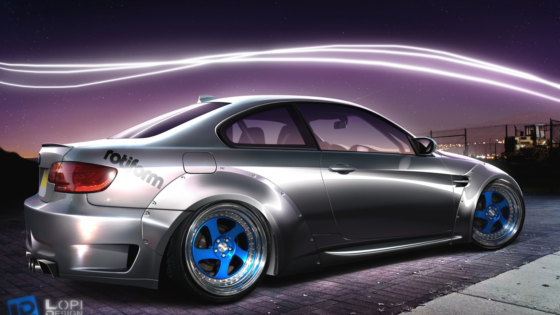 Silver BMW M3 with Rotiform wheels HD Wallpaper