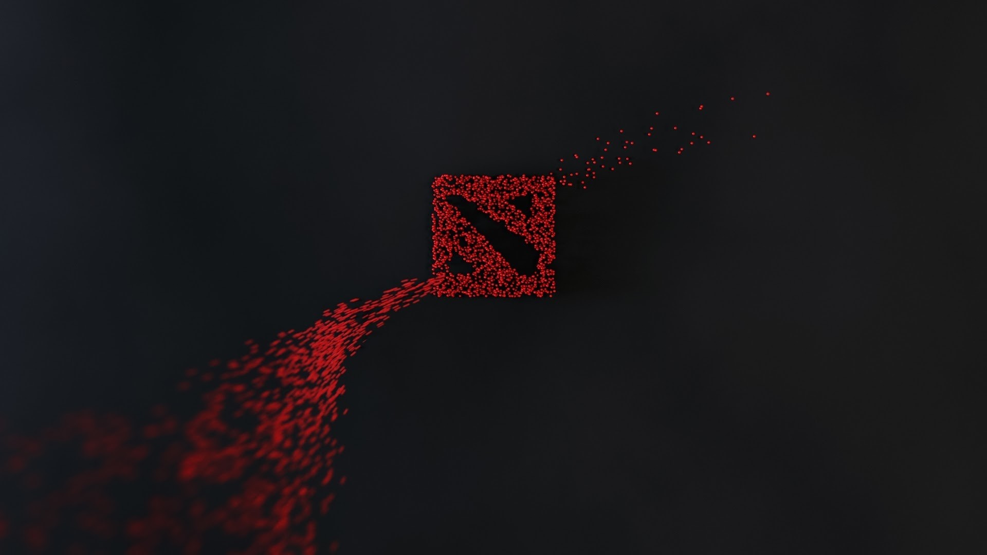 Dota 2 Logo Particle Effect HD Wallpaper
