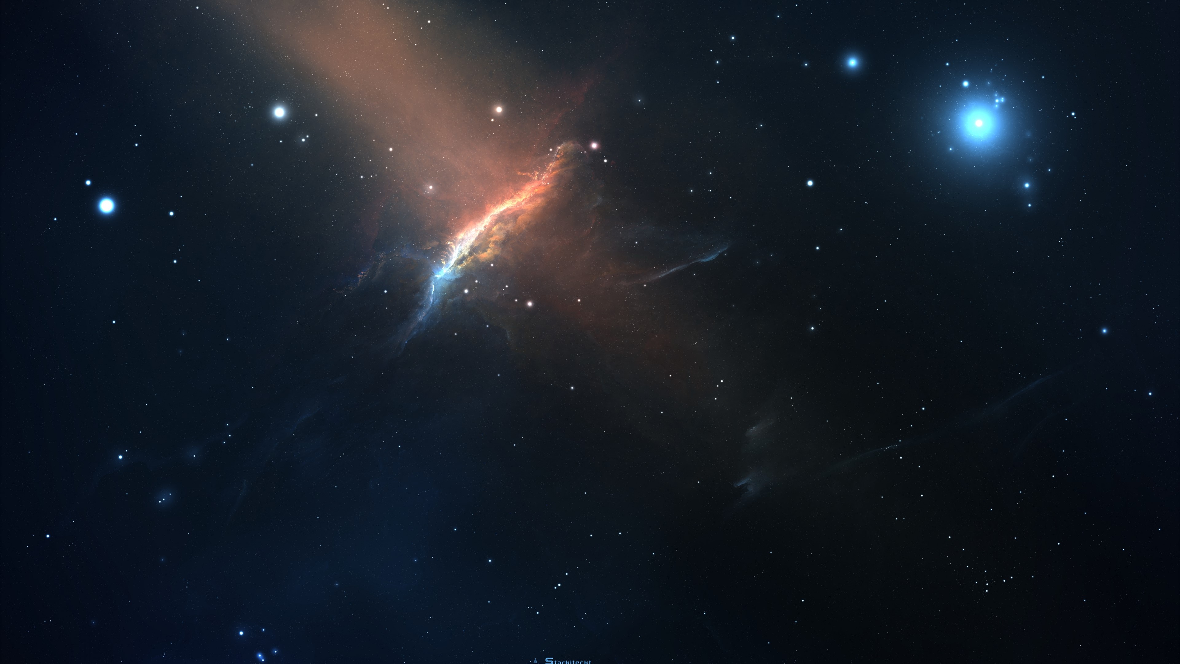 4K Space Nebula and Stars HD Wallpaper