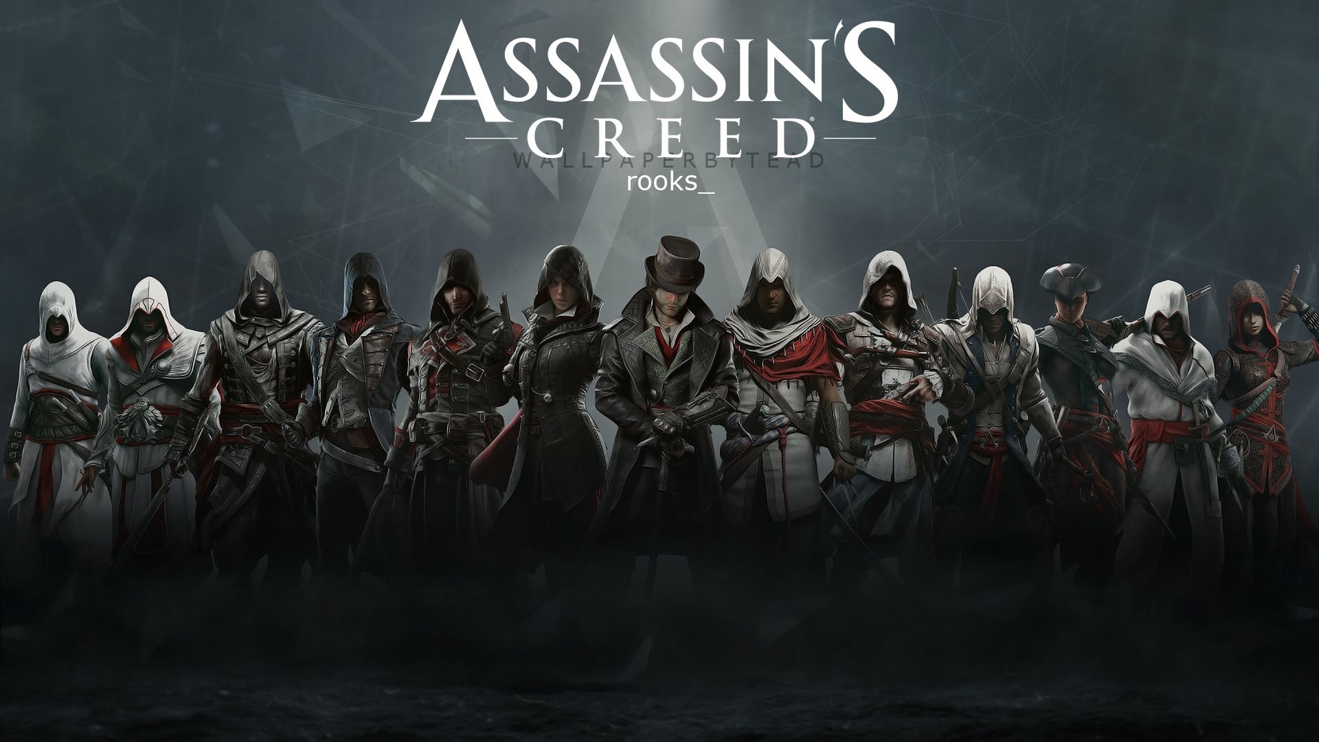 Assassin's Creed characters lineup HD Wallpaper