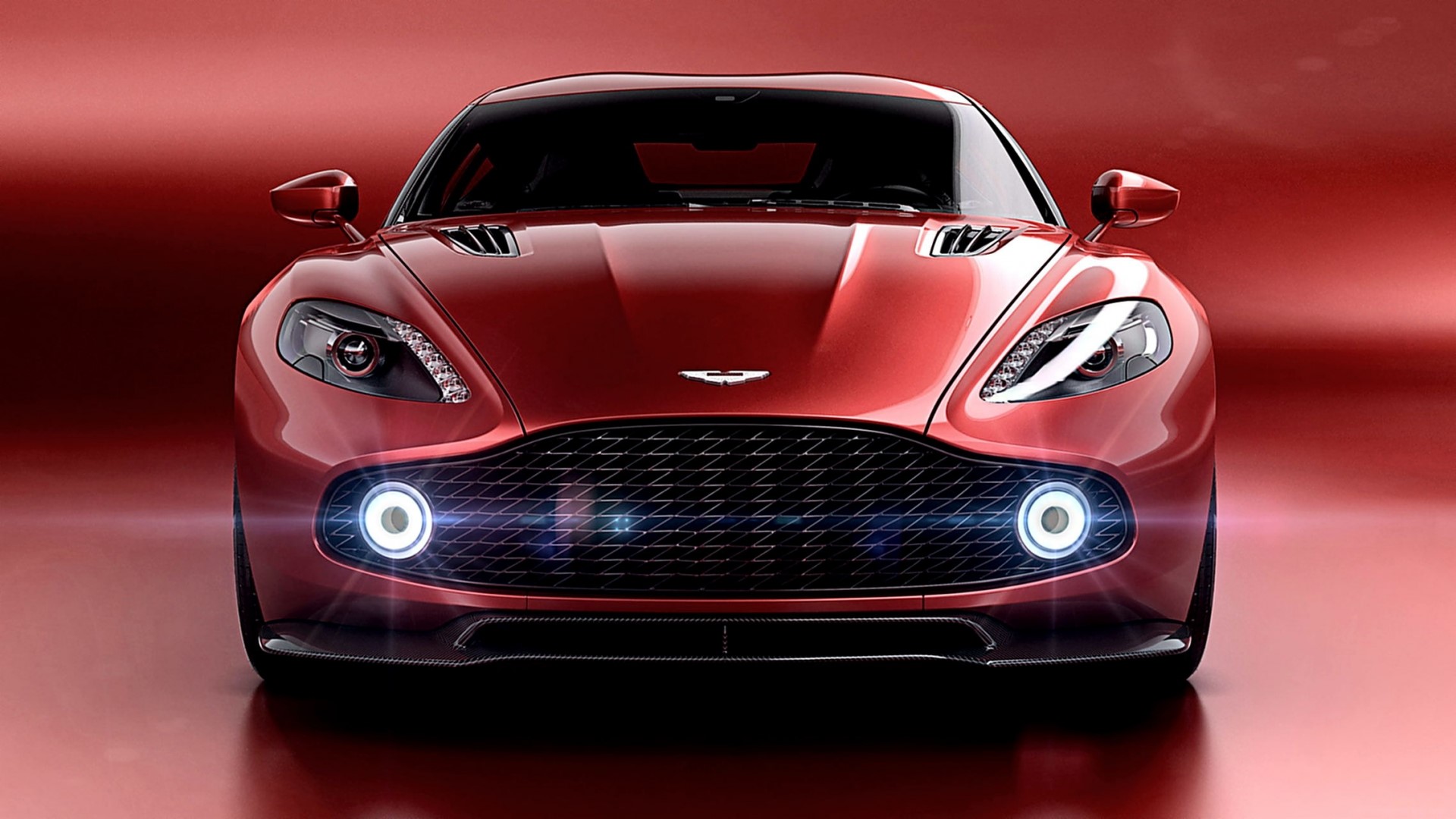 Red Aston Martin Vanquish Front View HD Wallpaper