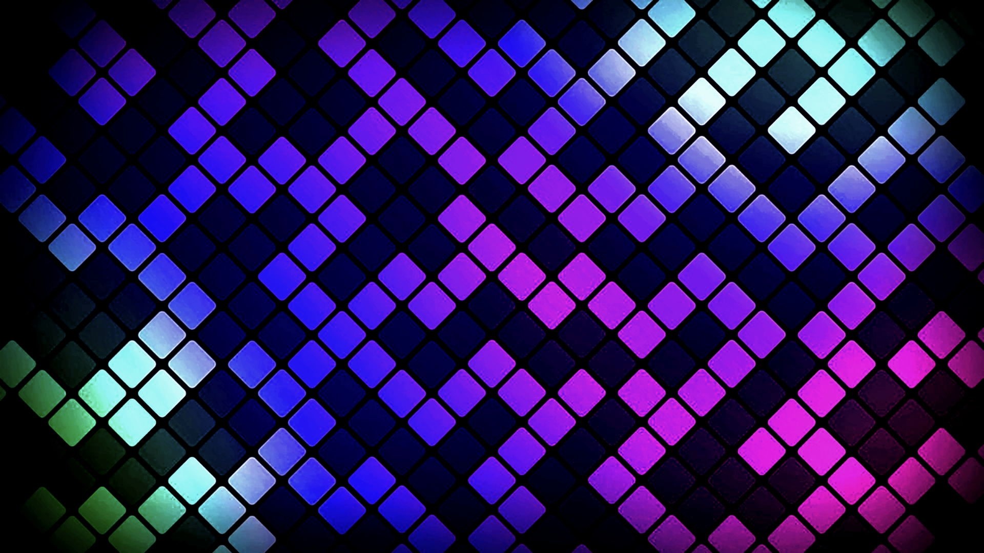 Abstract mosaic of glowing squares HD Wallpaper