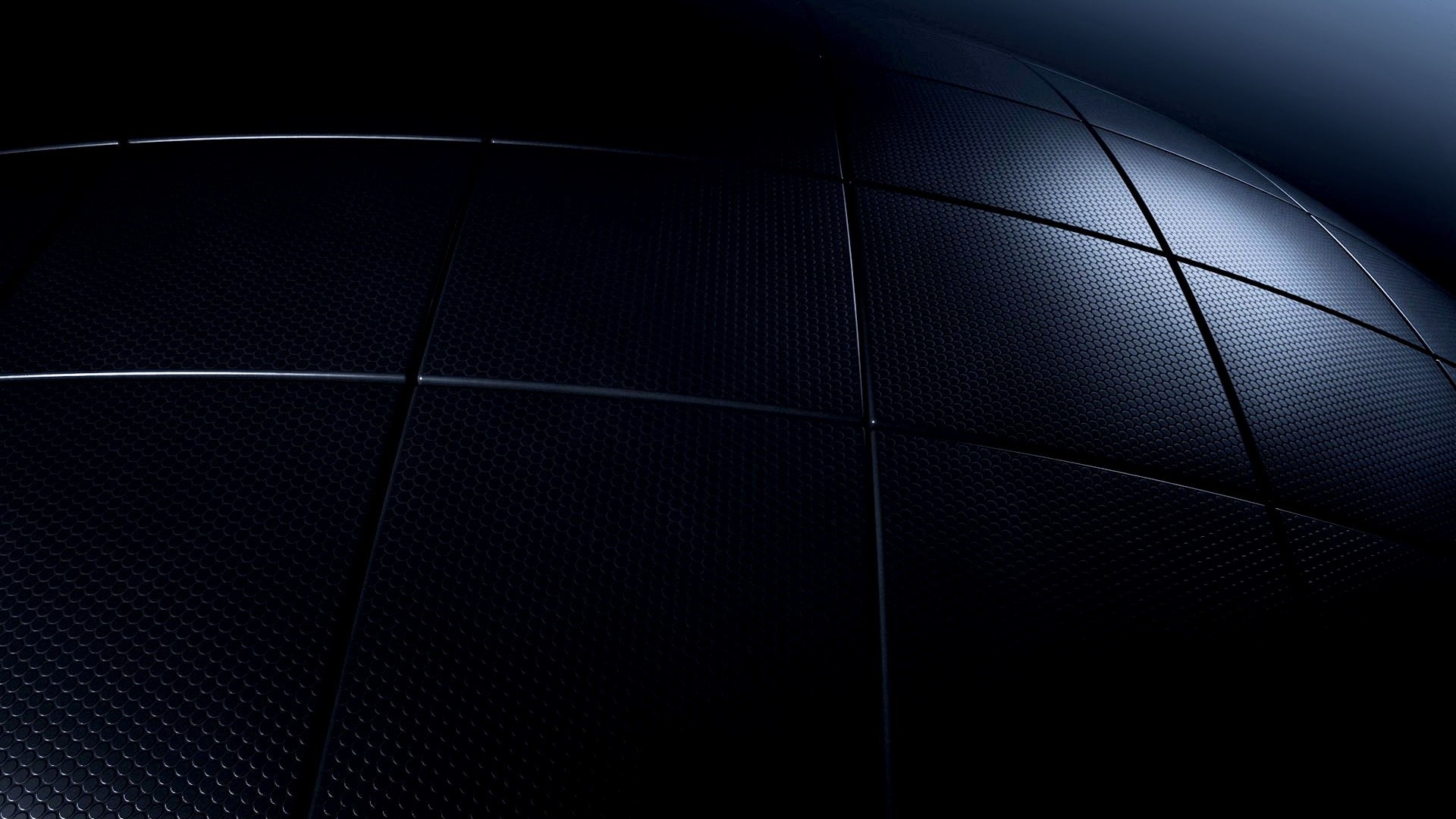 Dark Metallic Sphere with Grid Pattern HD Wallpaper