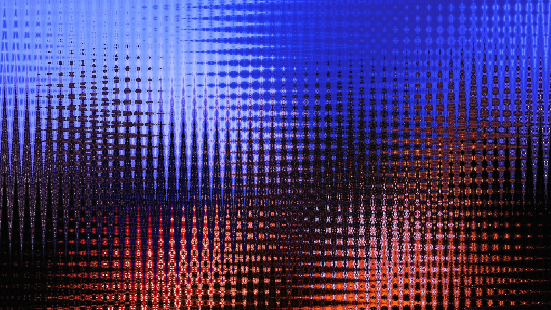 Abstract Blue and Orange Pattern HD Wallpaper