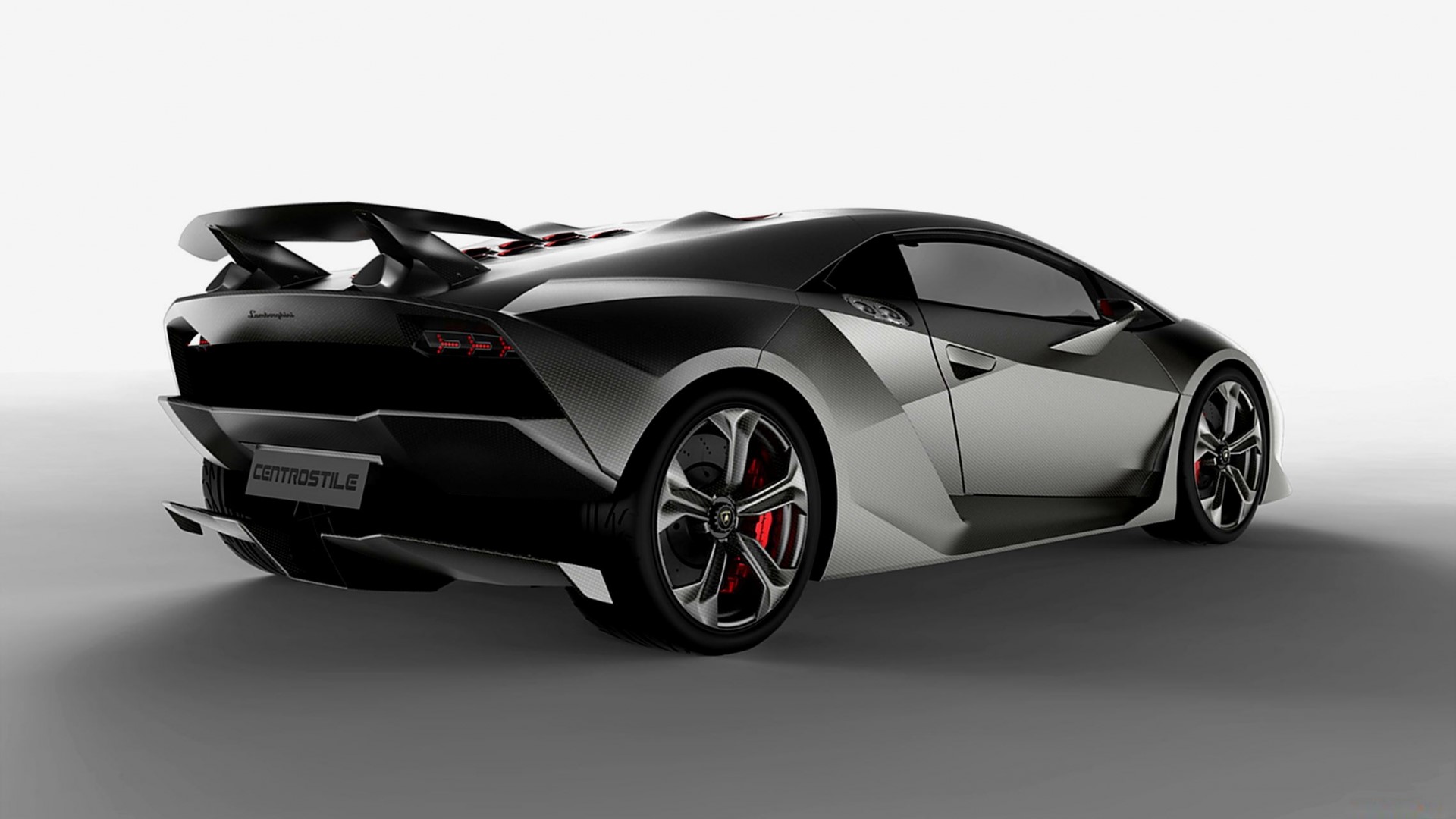 Lamborghini Sesto Elemento rear view HD Wallpaper
