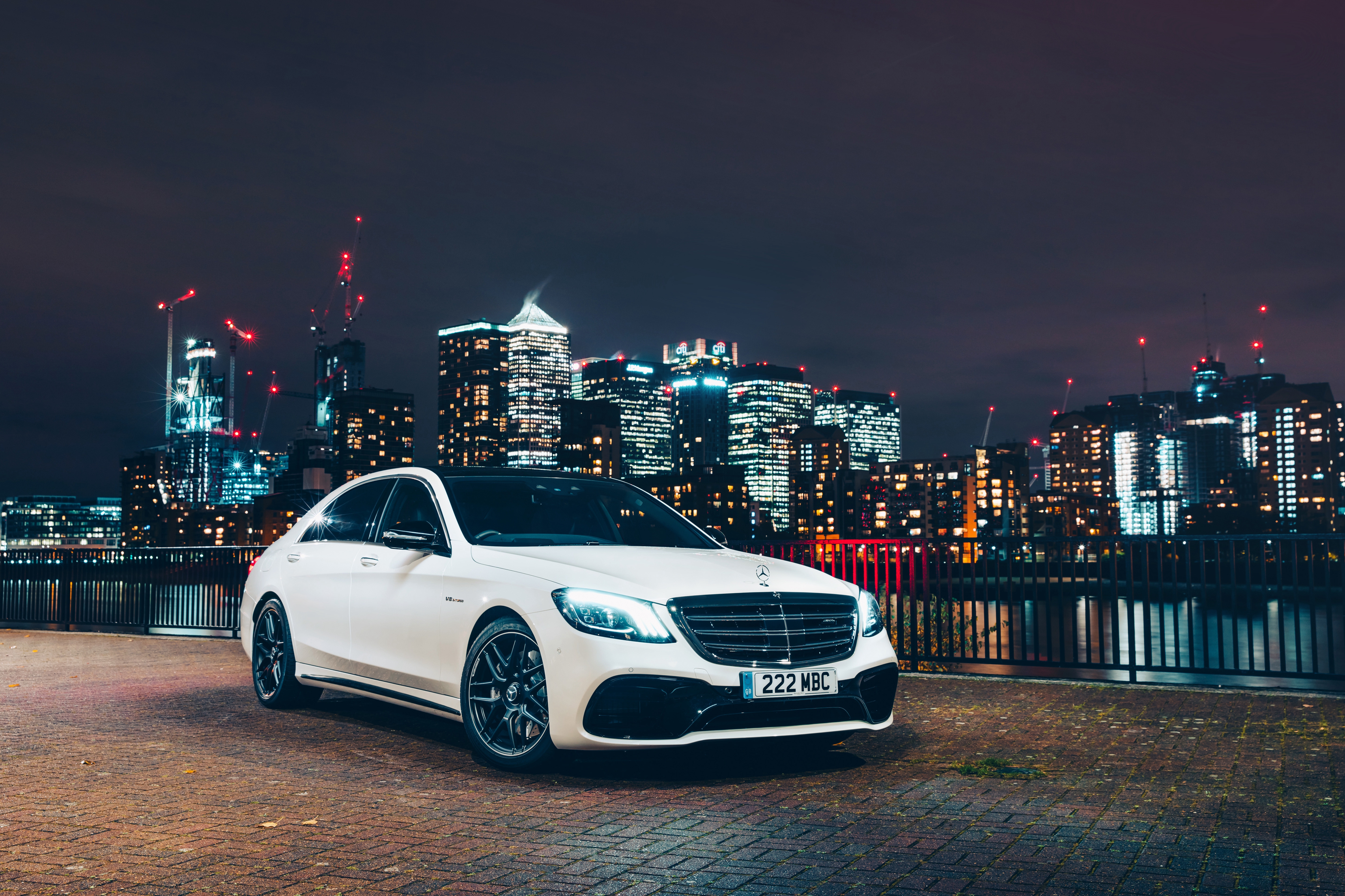 2018 Mercedes-AMG S 63 4MATIC+ at night HD Wallpaper