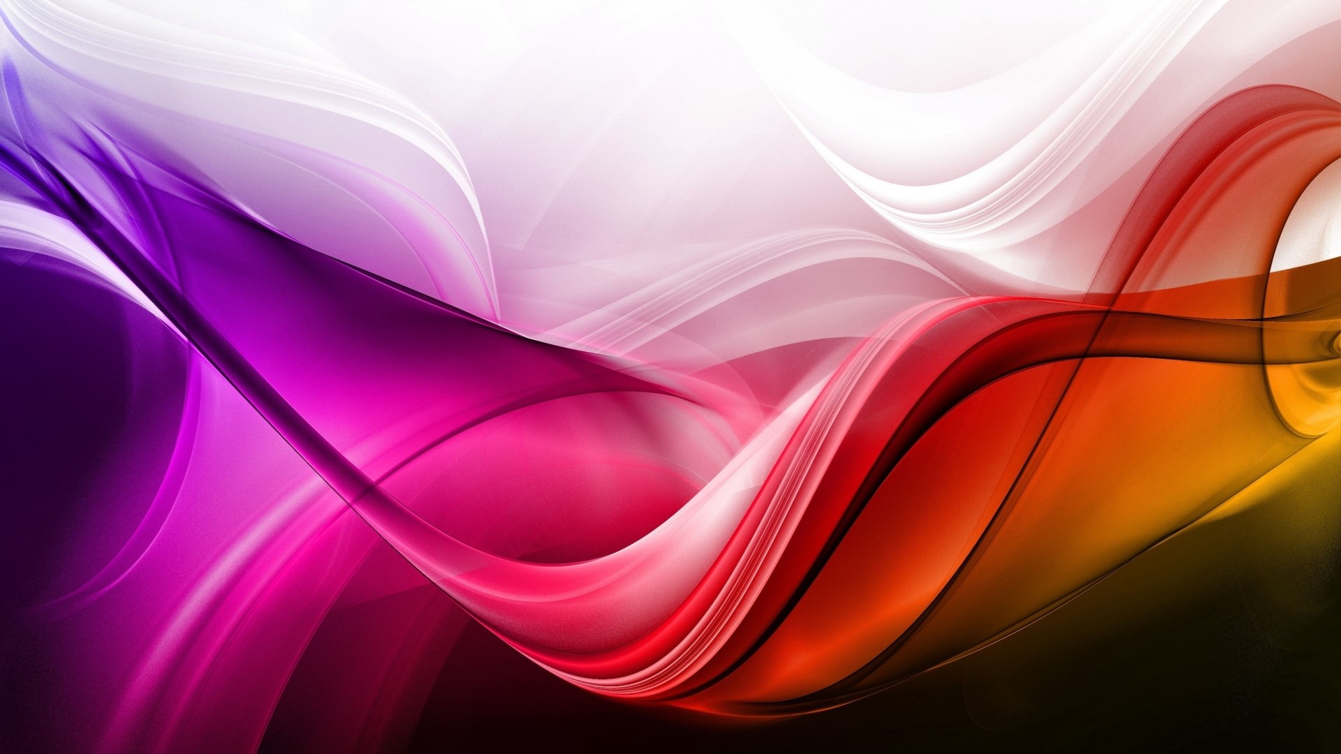 Abstract flowing waves of color HD Wallpaper