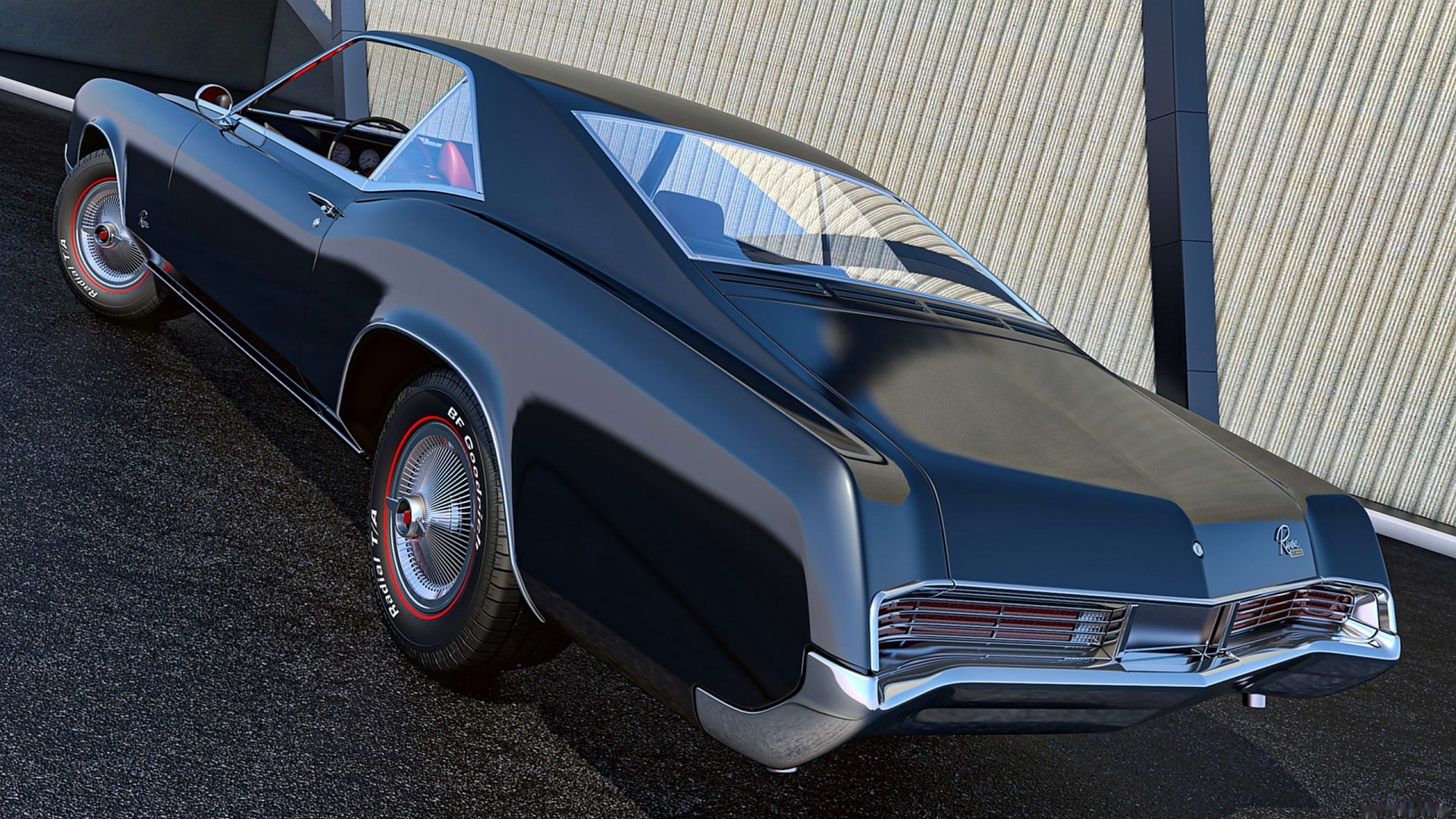 Black 1960s Buick Riviera Coupe HD Wallpaper