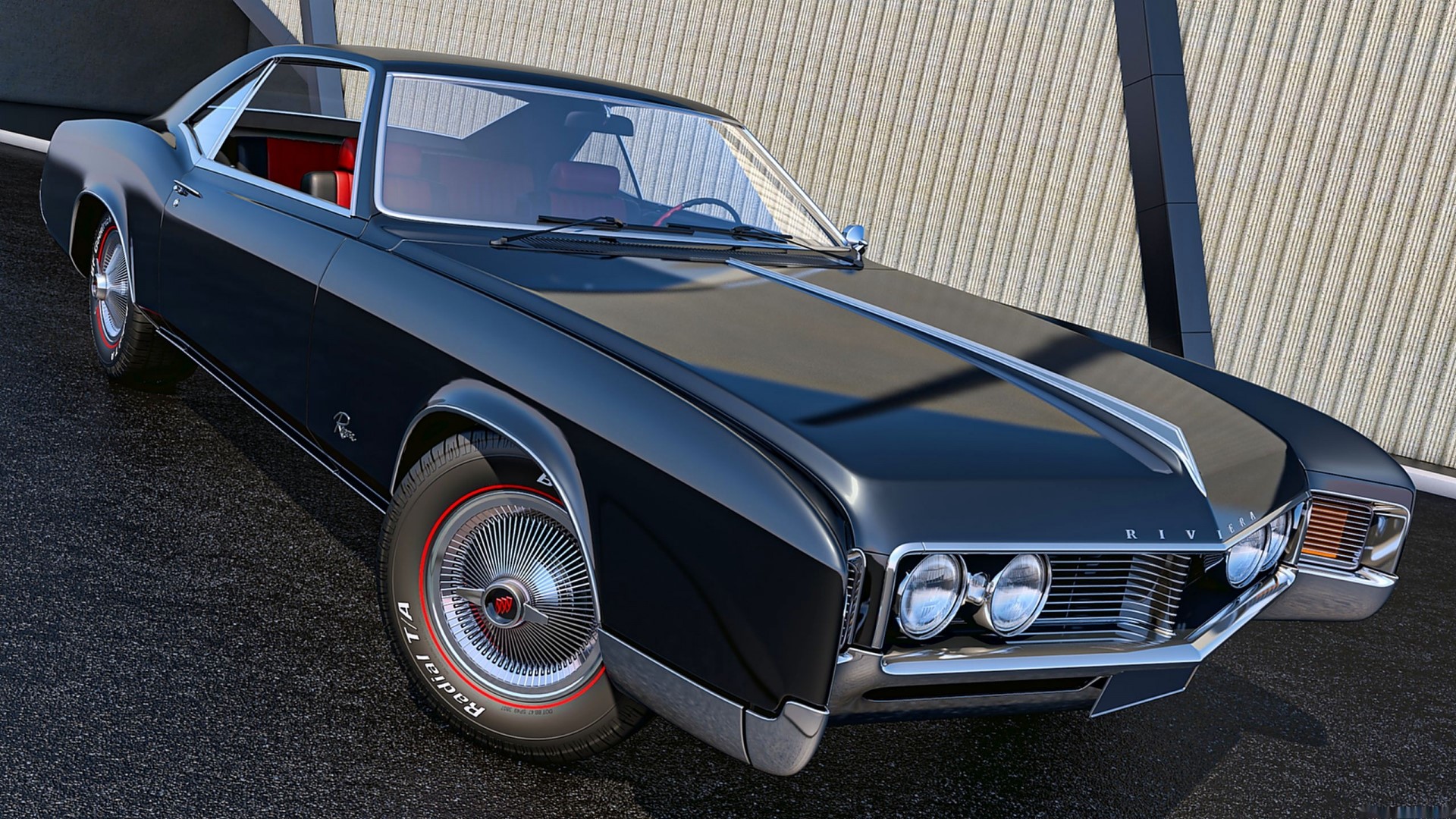 Black 1960s Buick Riviera Coupe HD Wallpaper