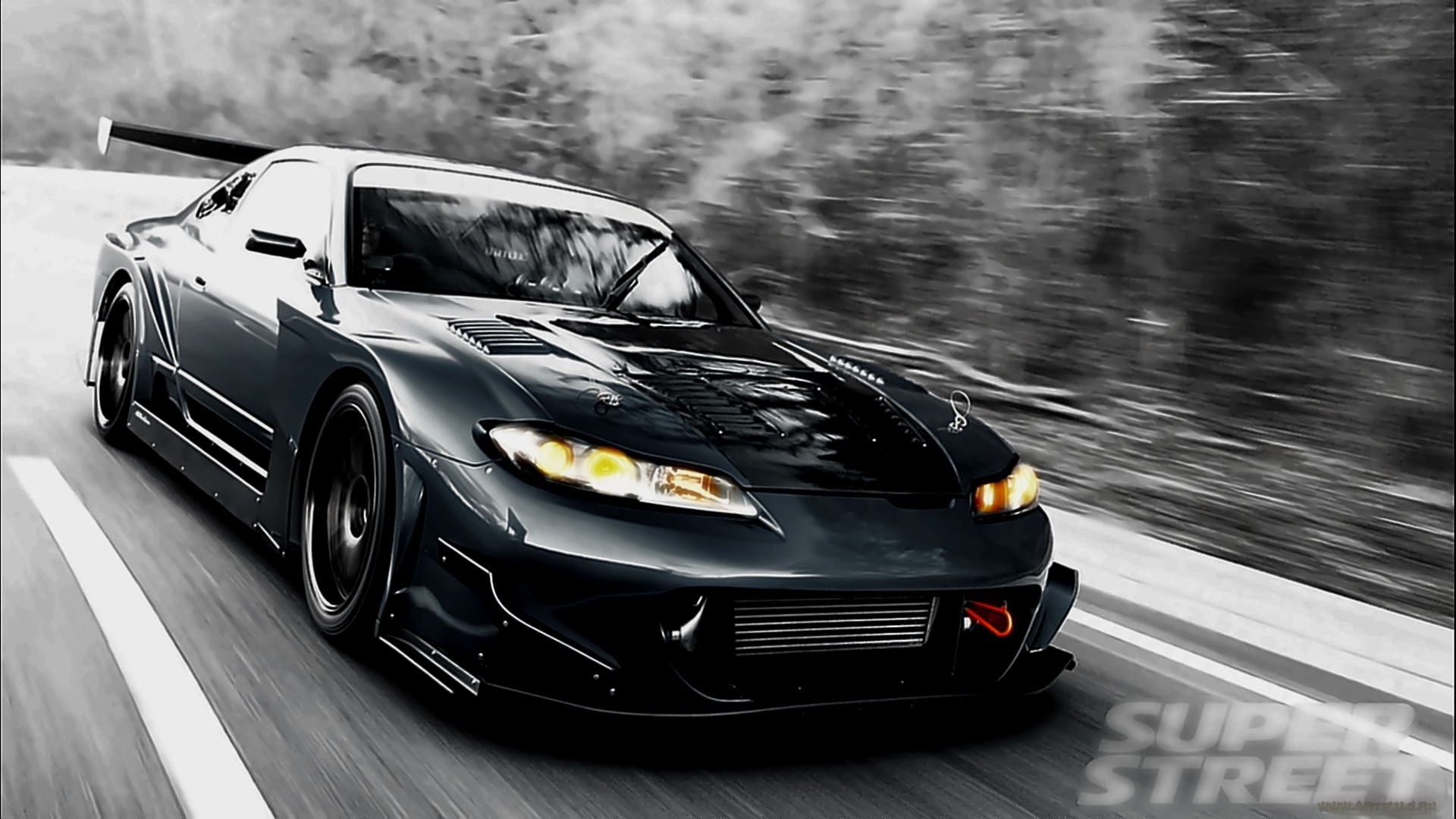 Modified Nissan Silvia S15 on a Road HD Wallpaper
