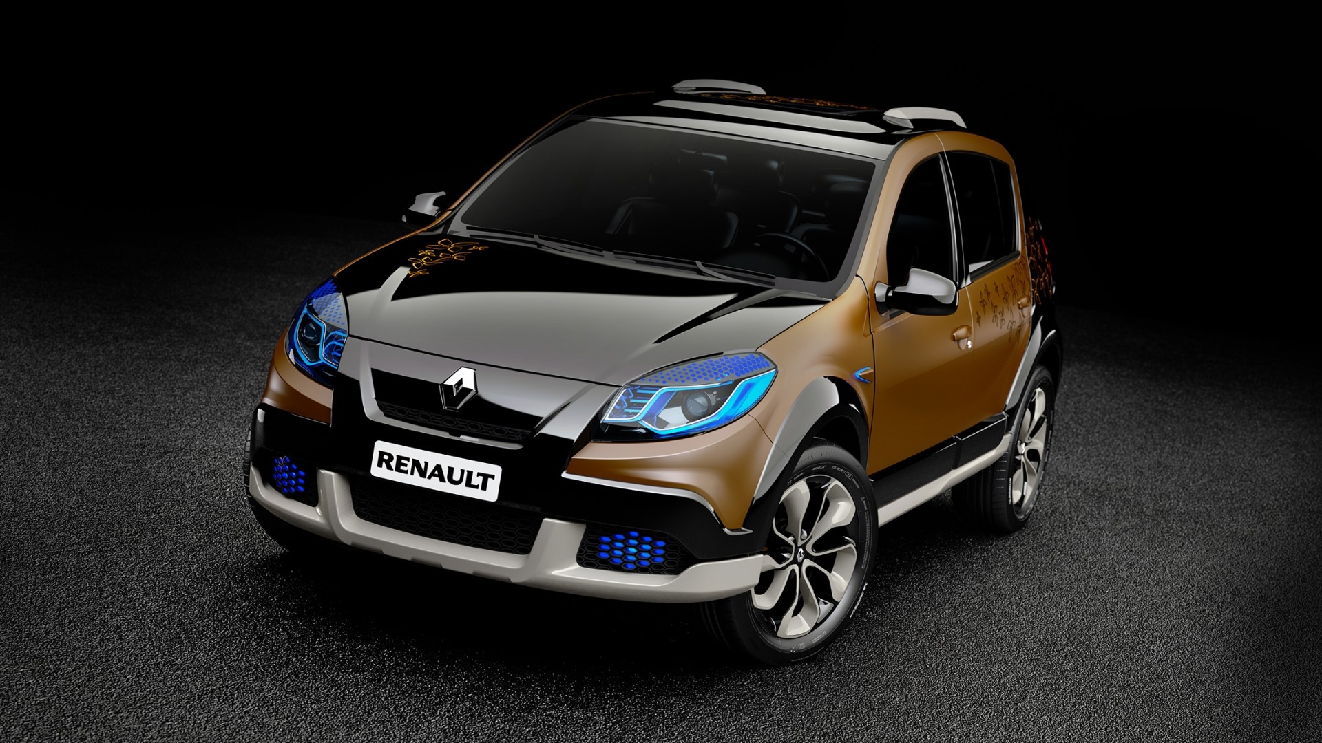 Renault concept car with blue headlights HD Wallpaper