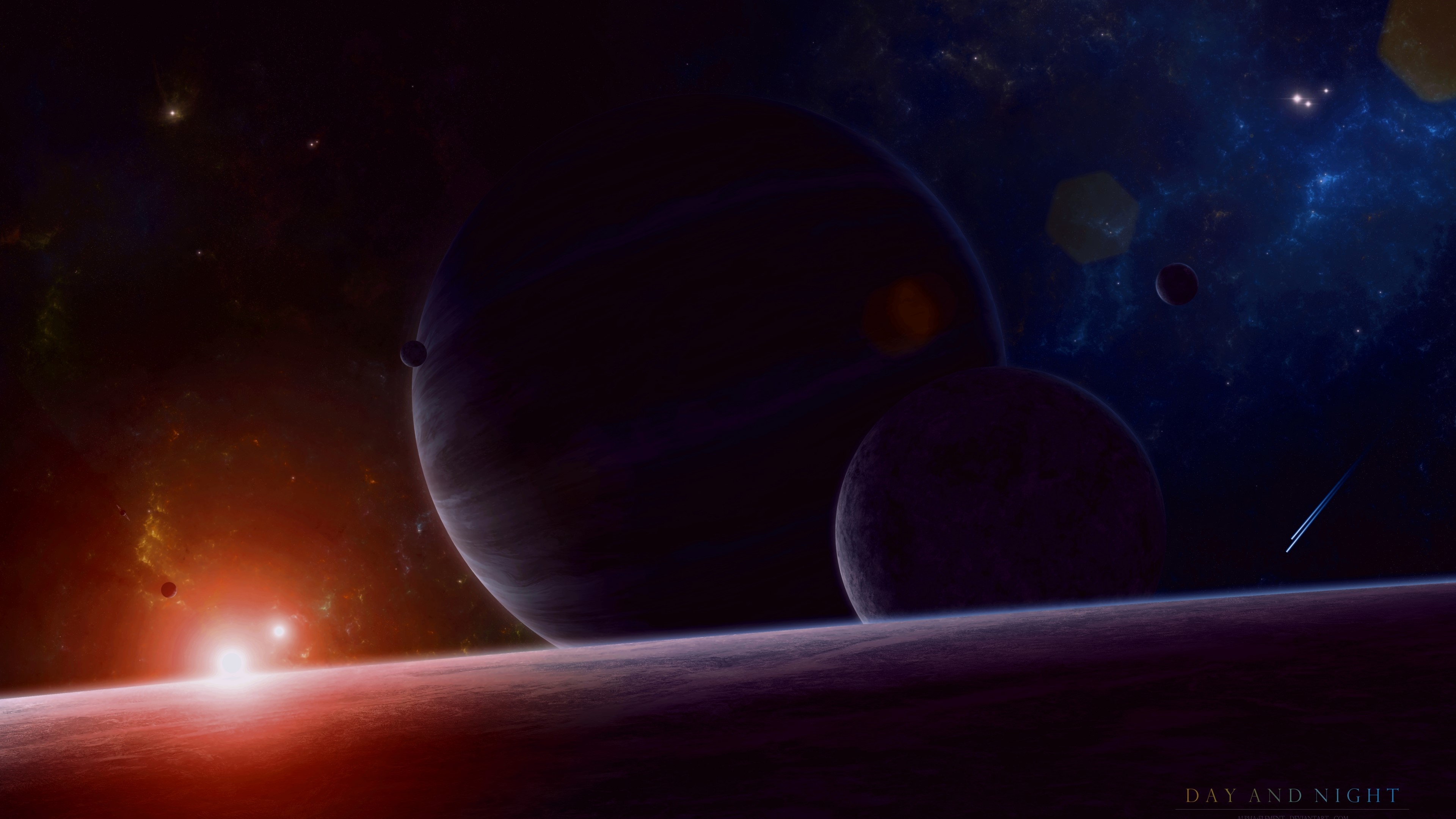 4K Planets in Space HD Wallpaper