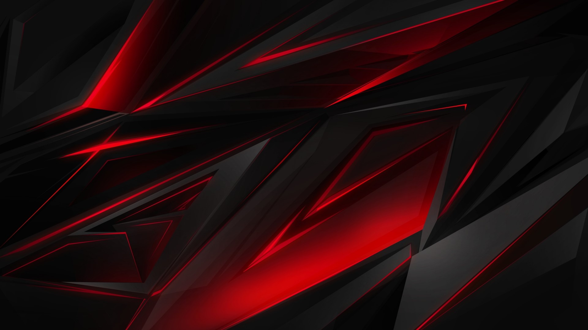 Abstract Red and Black Geometric Shapes HD Wallpaper