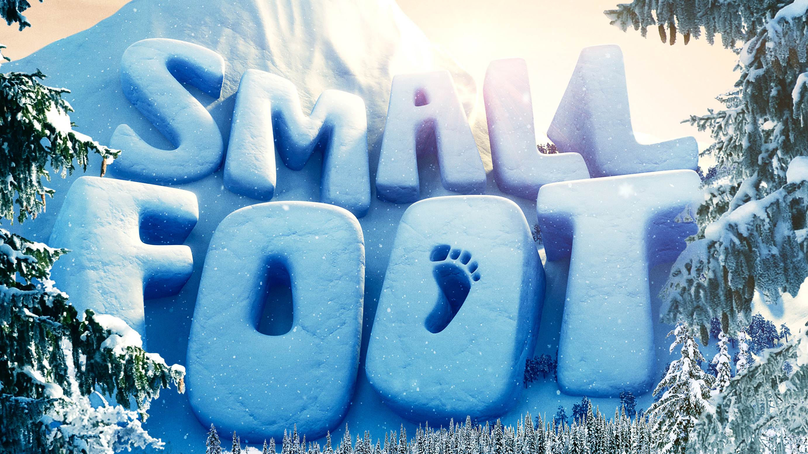 Smallfoot movie title in snow HD Wallpaper