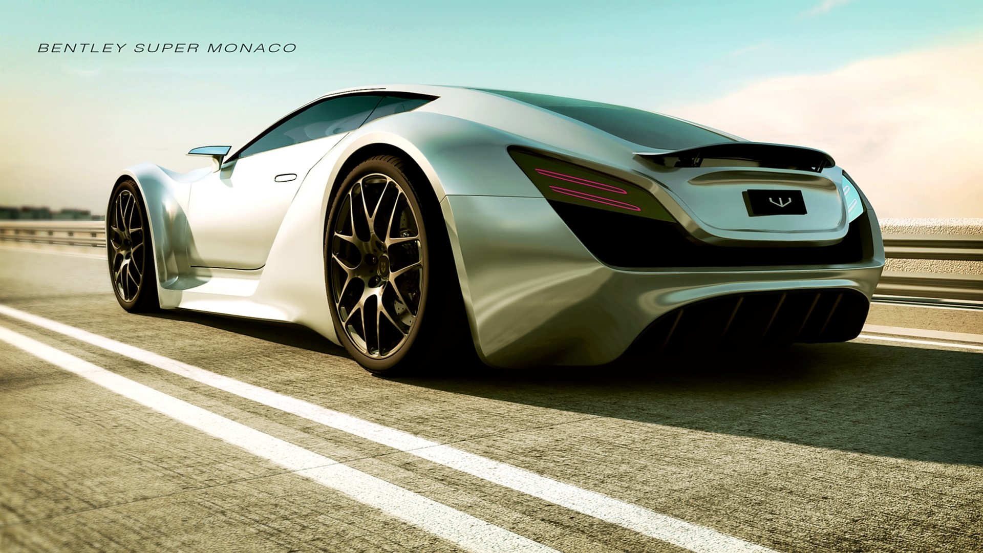 Bentley Super Monaco concept car on a road HD Wallpaper