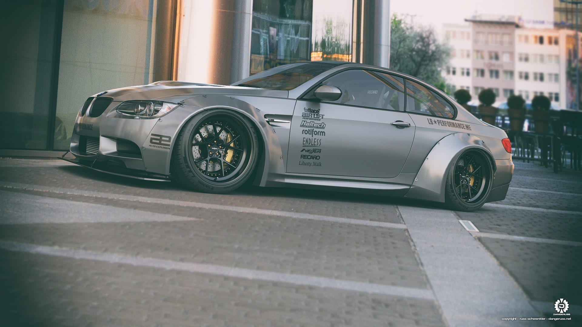 Modified BMW M3 Coupe with widebody kit HD Wallpaper