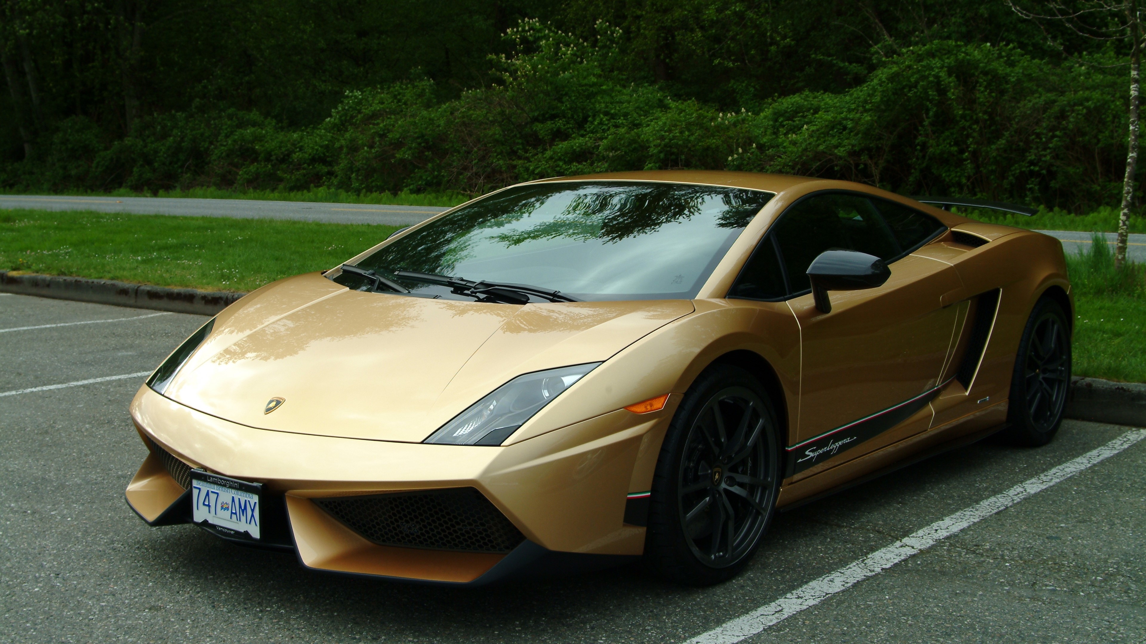 Gold Lamborghini Gallardo Super Trofeo Stradale HD Wallpaper