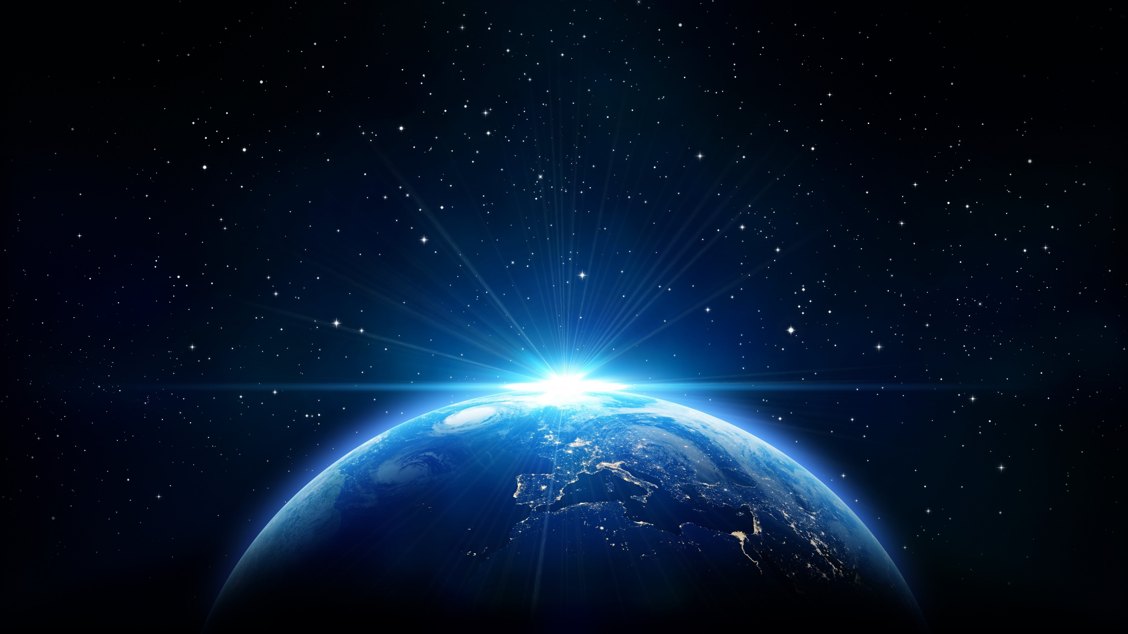 4K Space Earth Sunrise HD Wallpaper