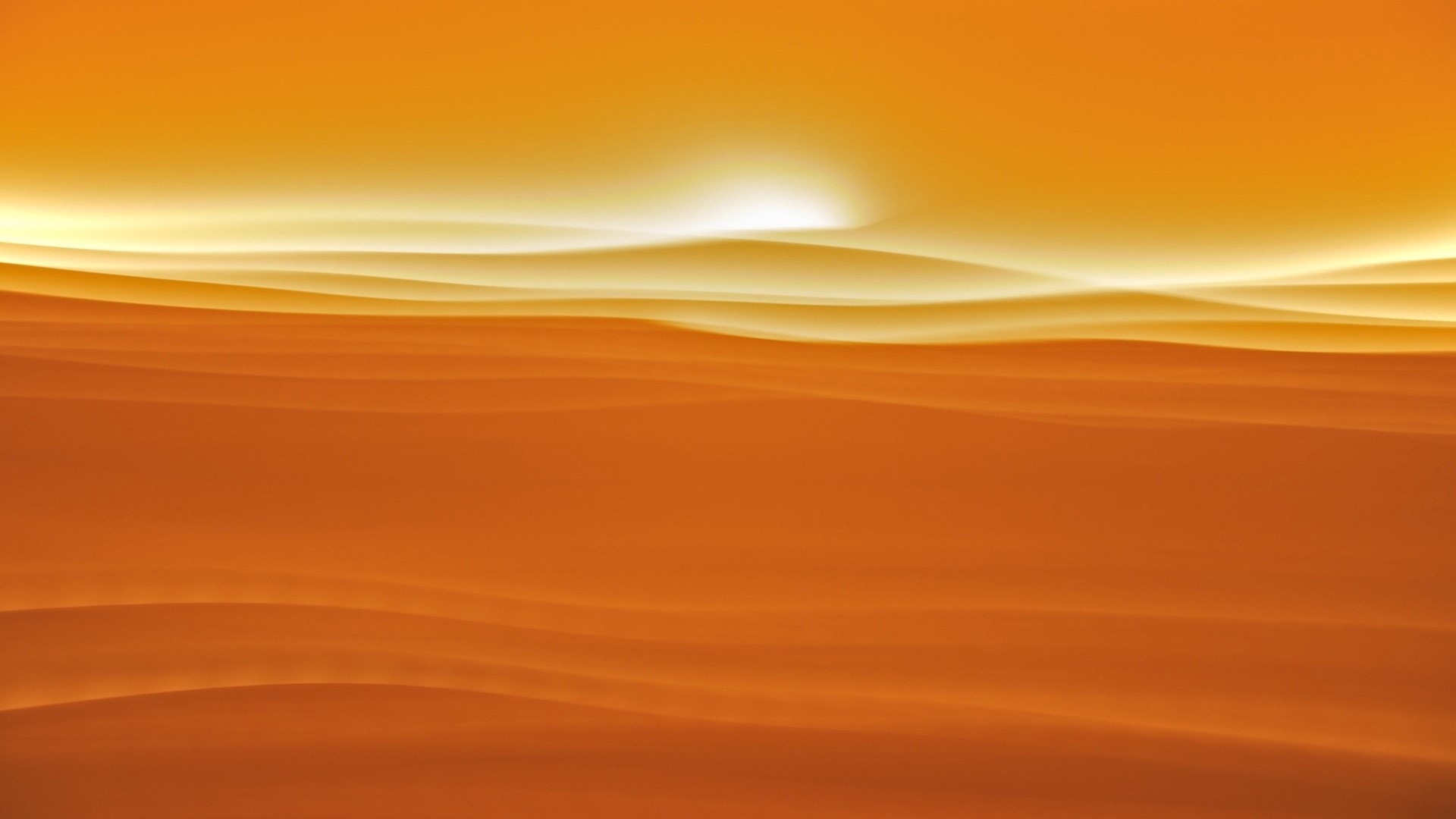 Abstract Orange and Yellow Desert Landscape HD Wallpaper
