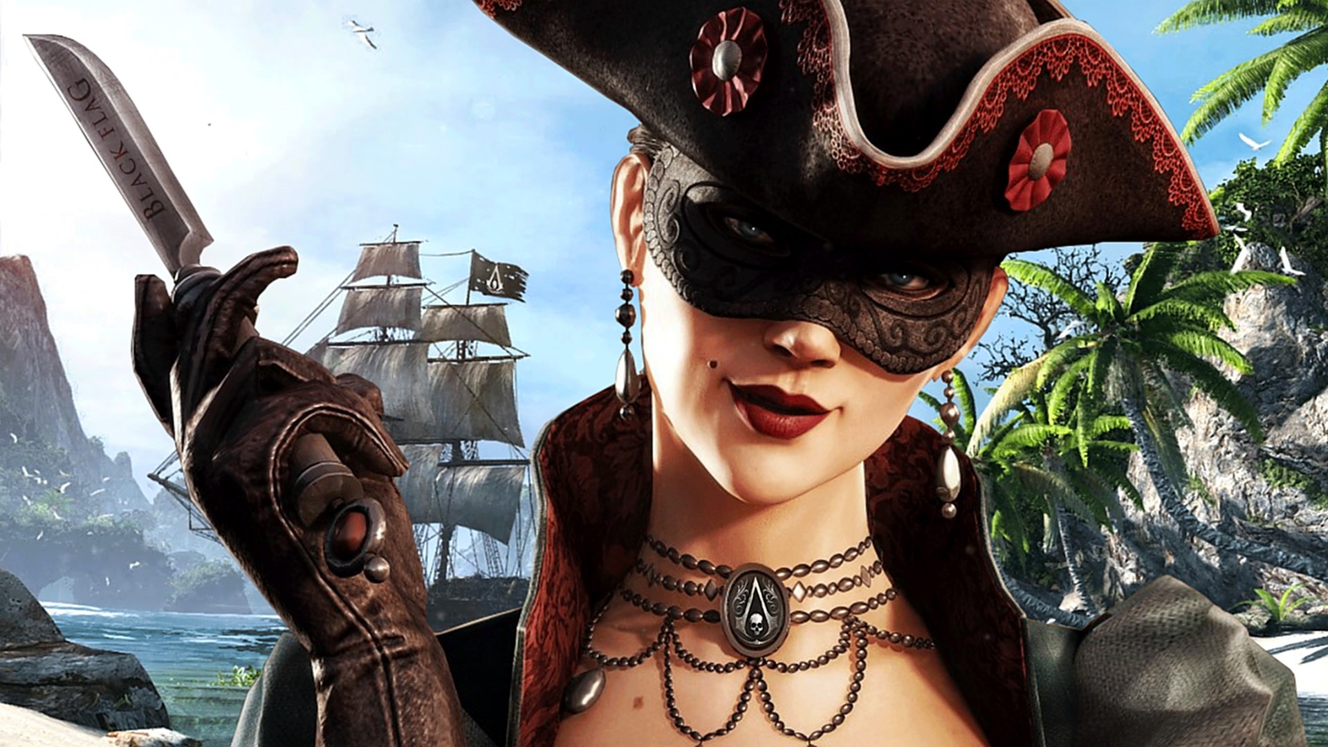 Assassin's Creed IV: Black Flag character with a knife HD Wallpaper