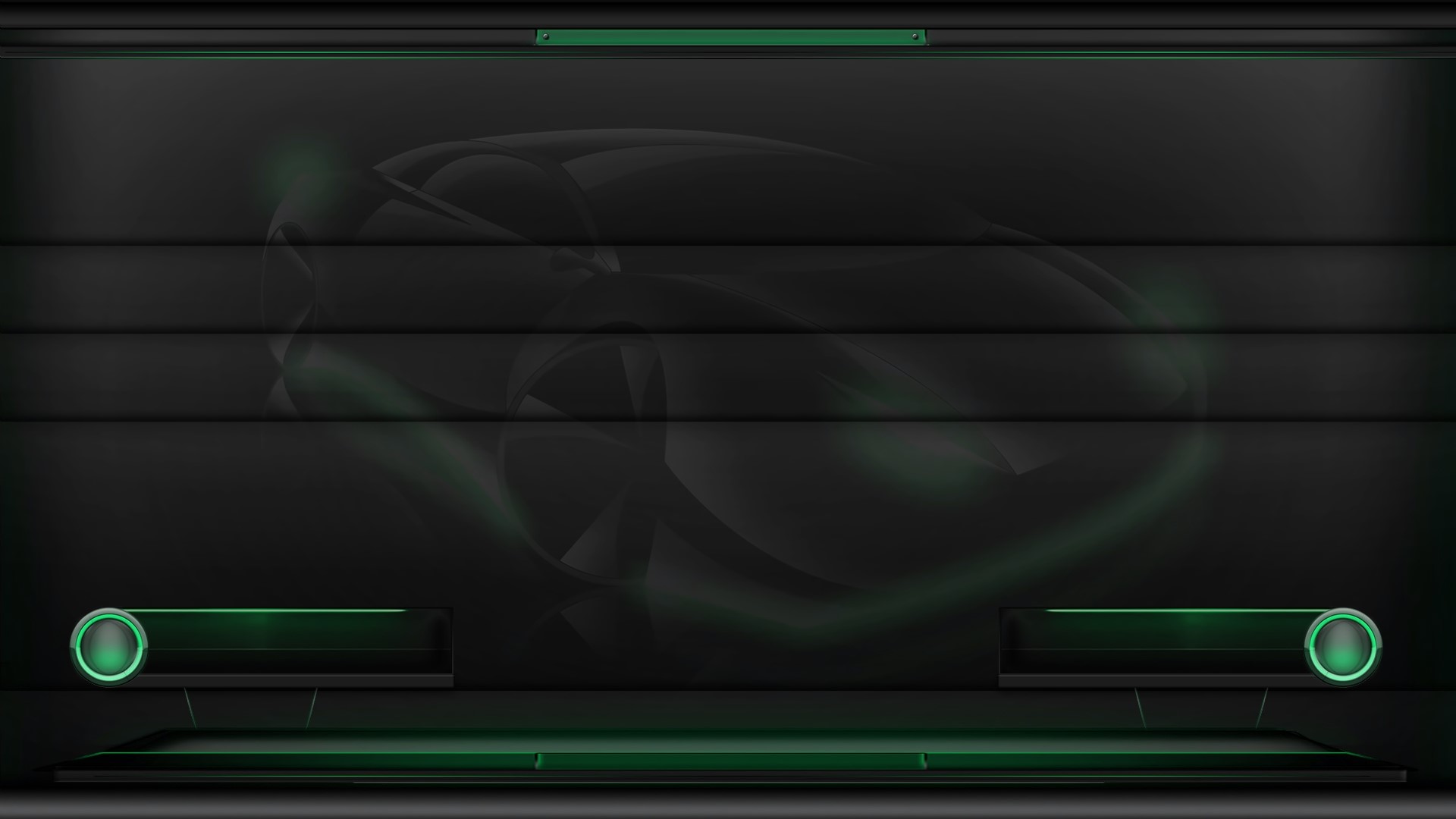 Dark futuristic interface with green accents HD Wallpaper