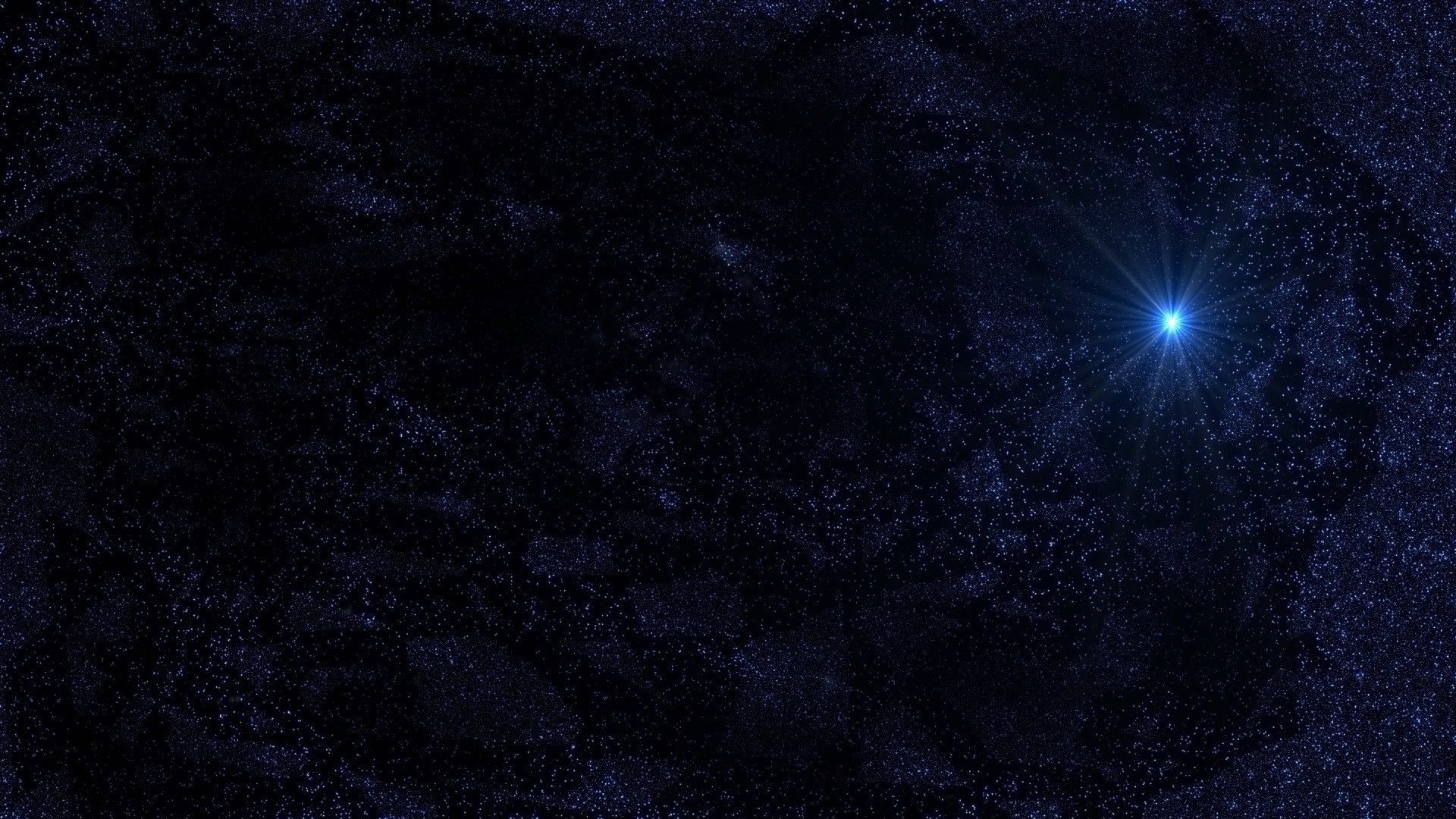 A bright blue star in the dark night sky HD Wallpaper
