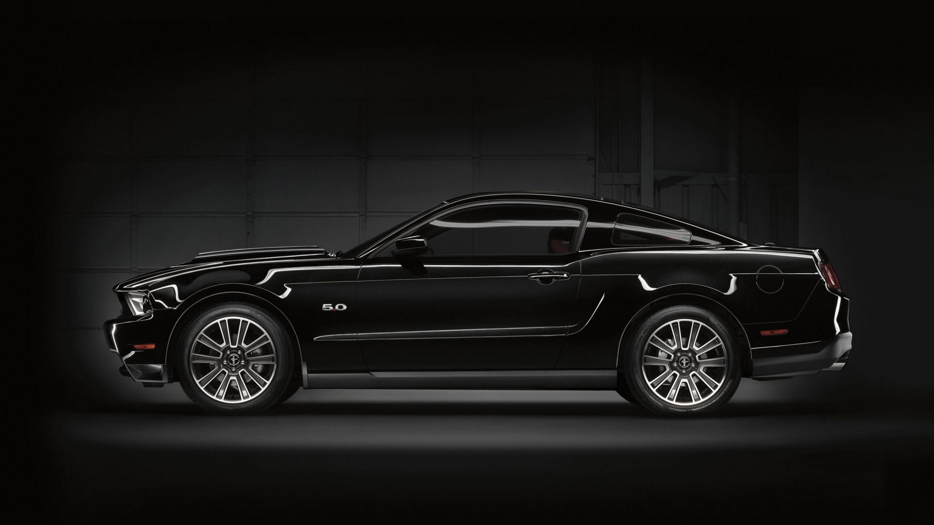 Black Ford Mustang 5.0 HD Wallpaper