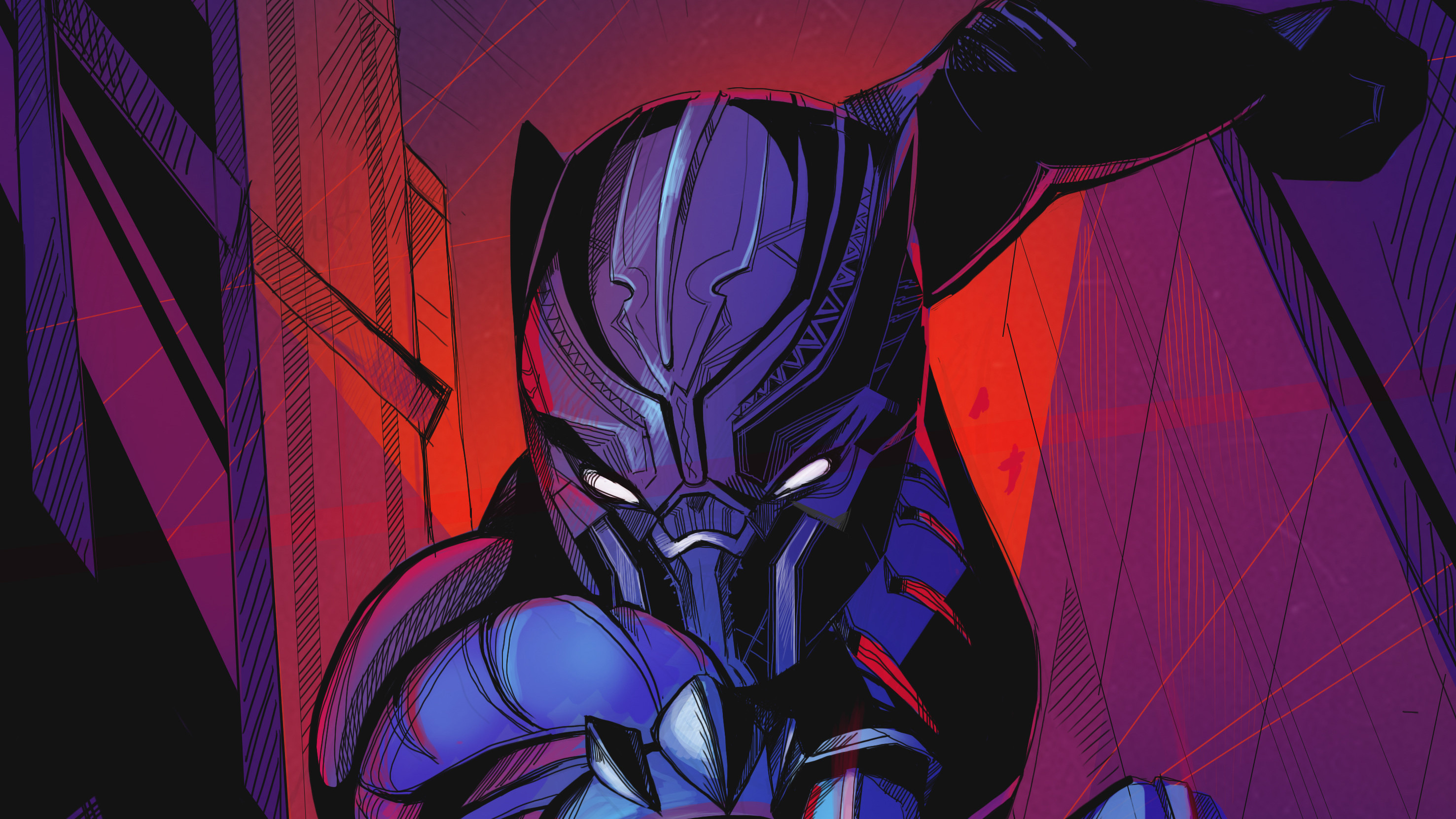 Black Panther Artwork HD Wallpaper
