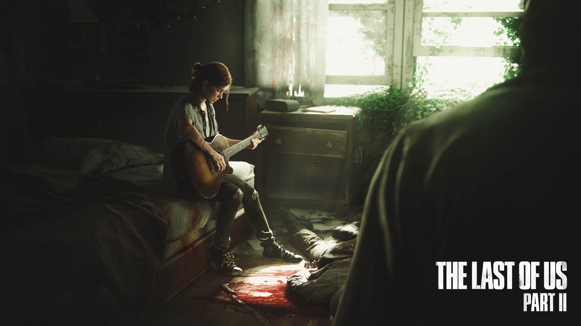 Ellie from The Last of Us Part II playing guitar HD Wallpaper
