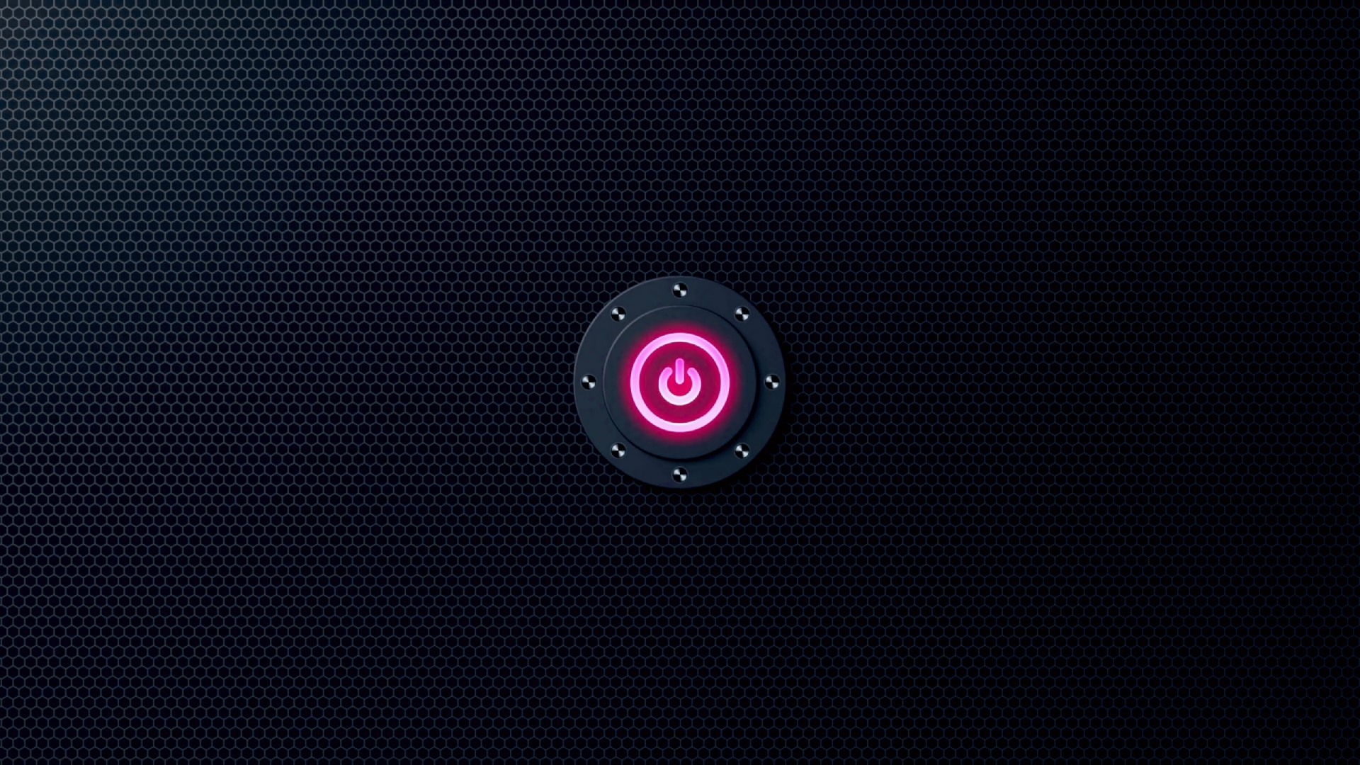 Power Button on Hexagonal Grid HD Wallpaper