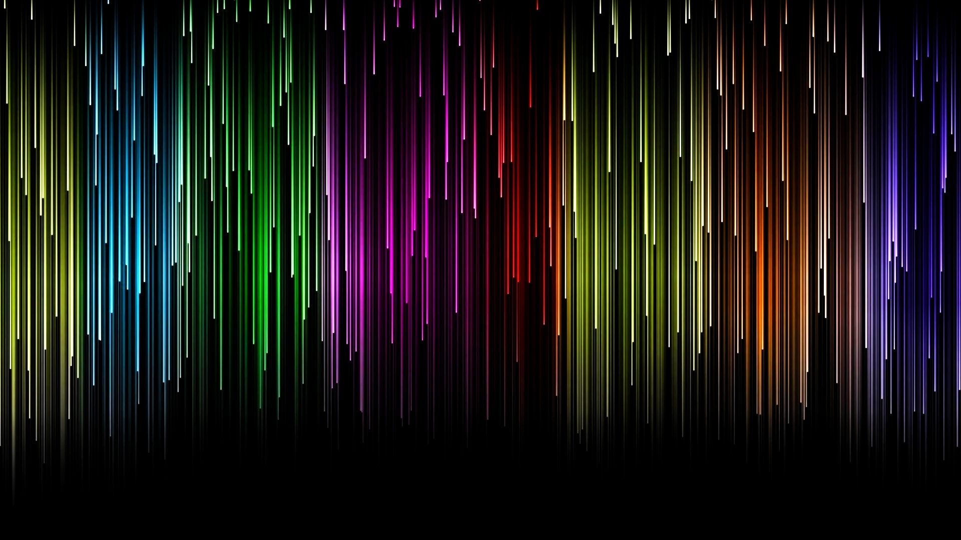 Abstract colorful lines on black background HD Wallpaper