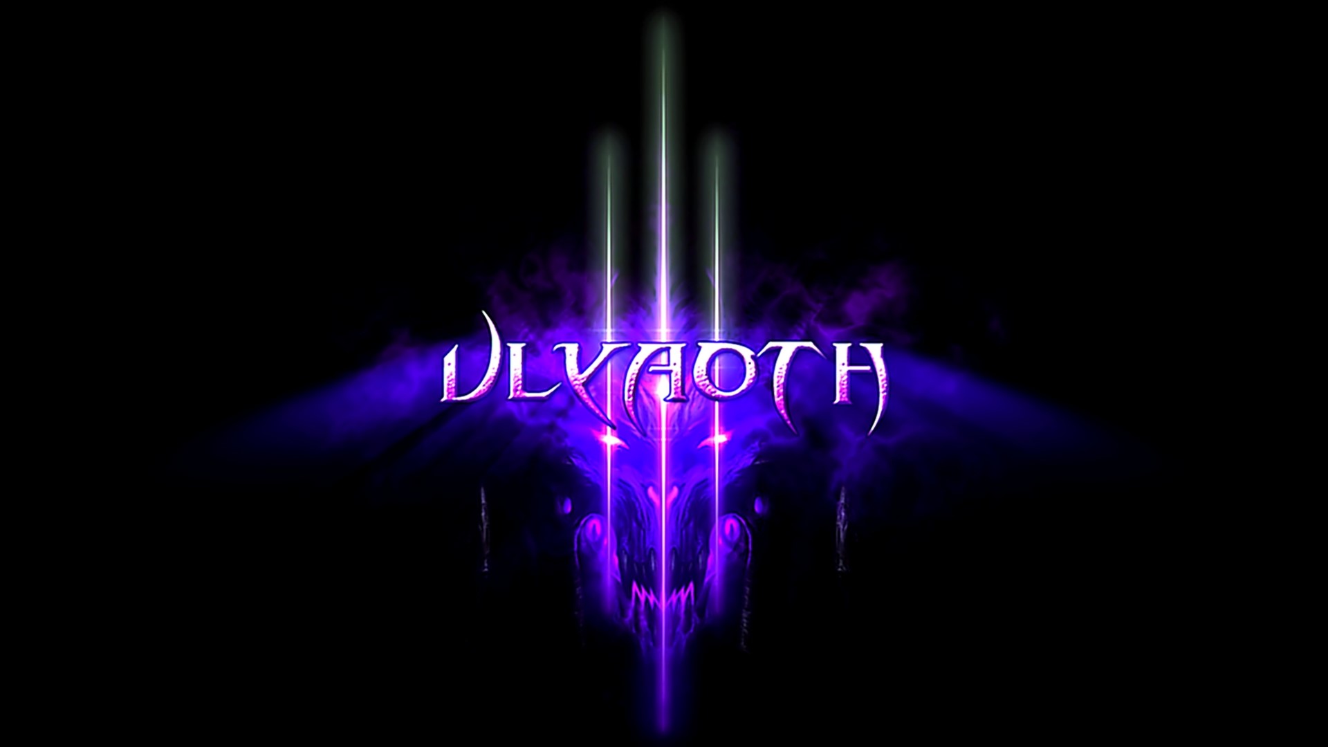 Ulyath logo with demonic imagery HD Wallpaper