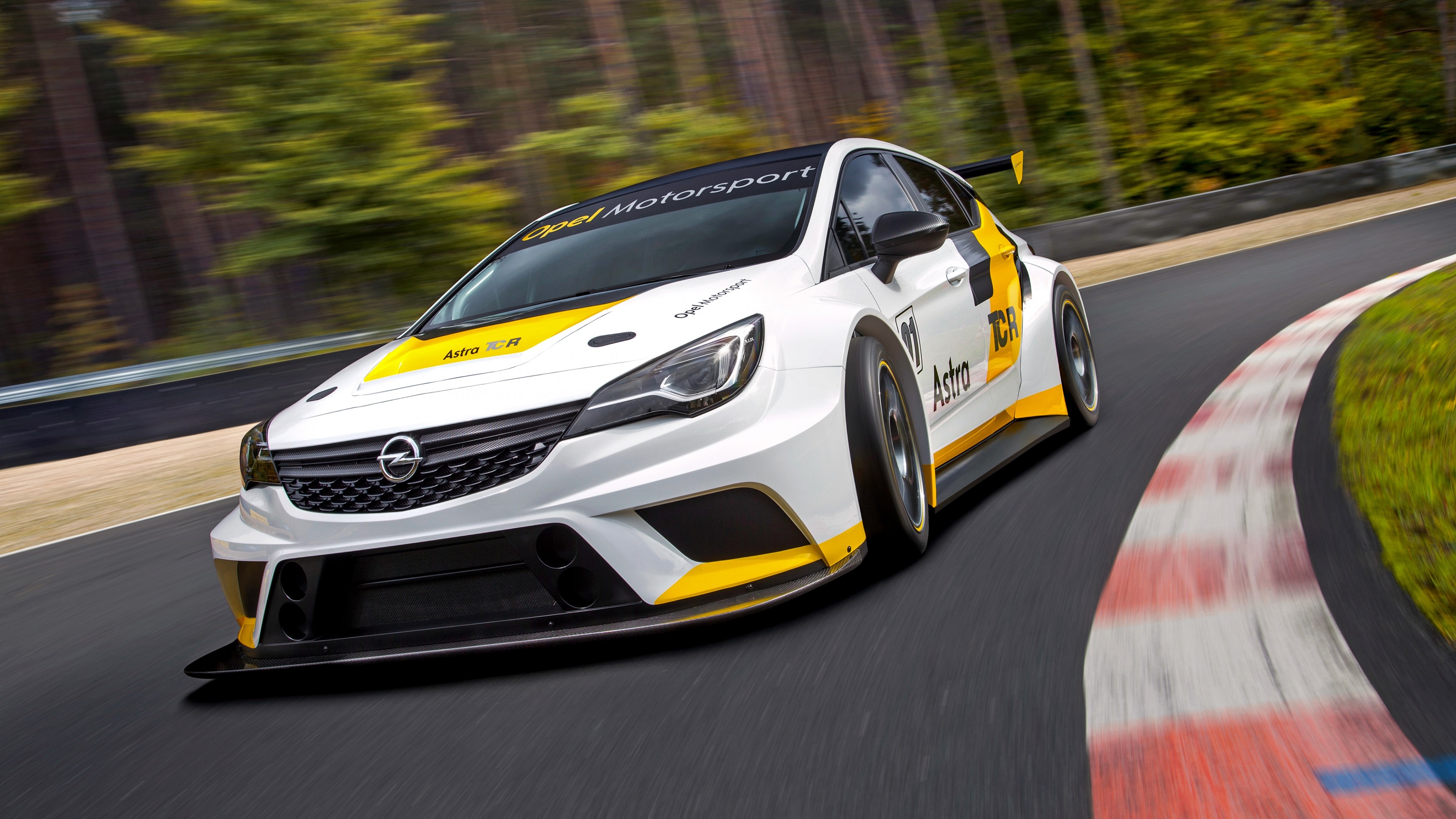4K Opel Astra TCR Race Car on Track HD Wallpaper