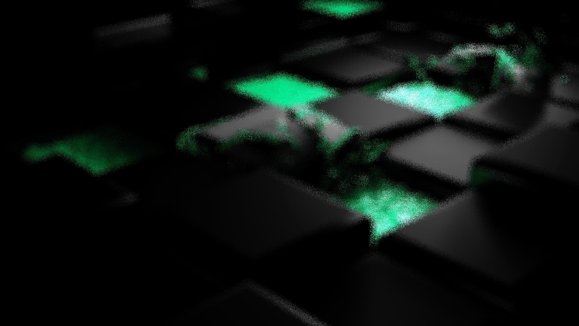 Abstract Black and Green Cubes HD Wallpaper