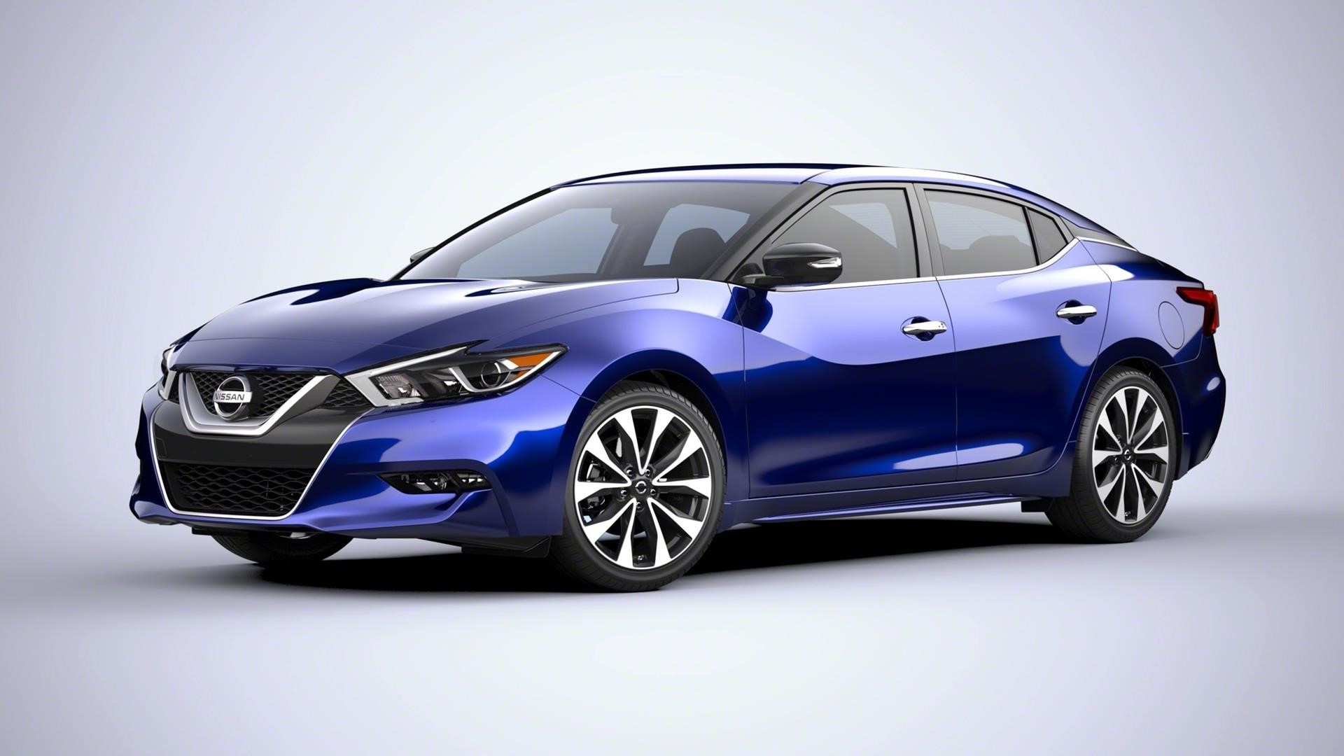 Blue Nissan Maxima Sedan HD Wallpaper