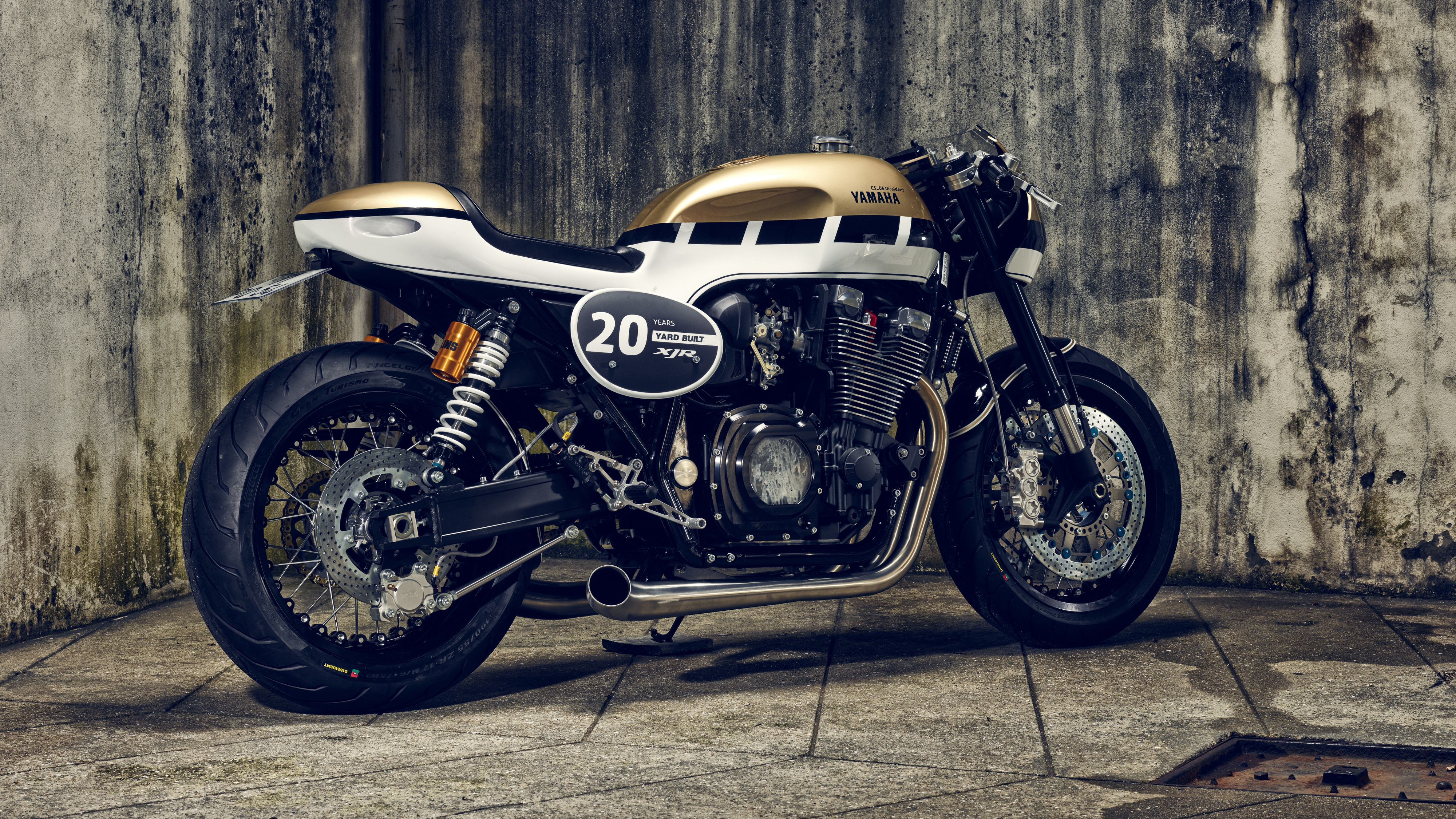 4K Yamaha Yard Built XJR1300 Motorcycle HD Wallpaper