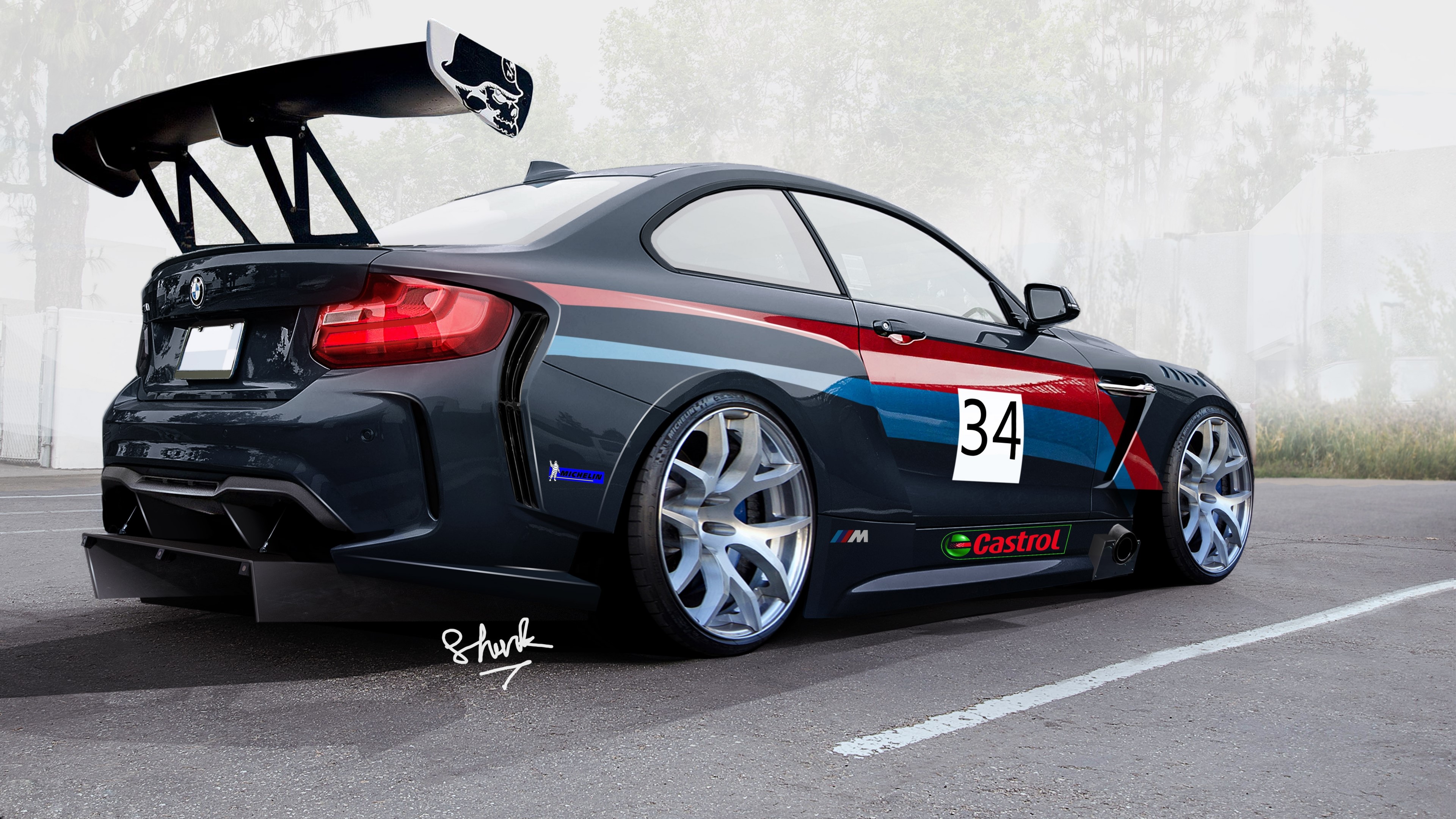 4K BMW M2 with Racing Livery HD Wallpaper
