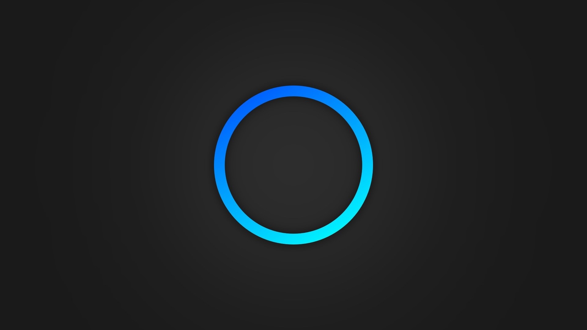 Blue and cyan ring on dark background HD Wallpaper