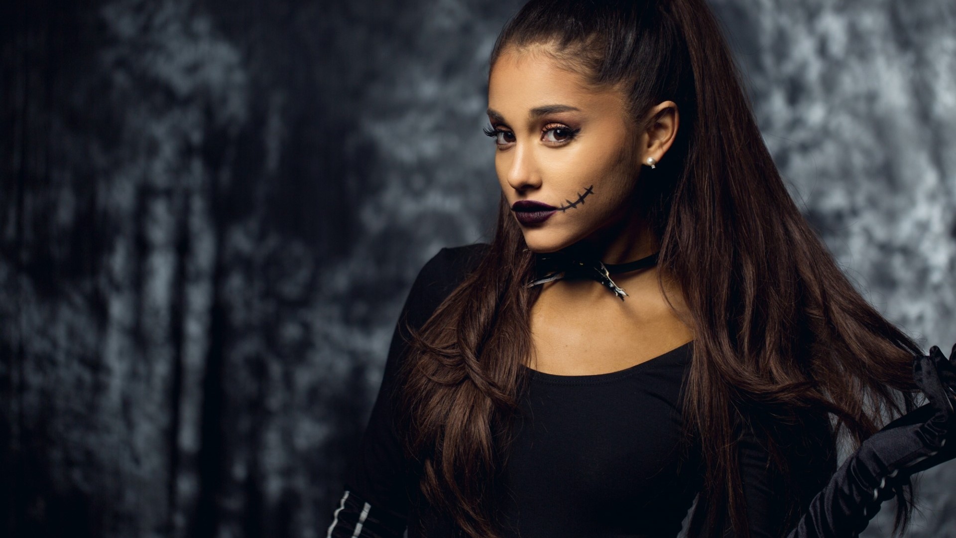 Ariana Grande in Halloween Costume HD Wallpaper